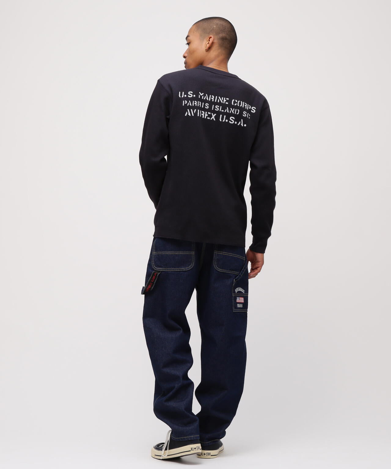 《WEB&DEPOT限定》STENCIL HONEYCOMB WAFFLE L/S T-SHIRT