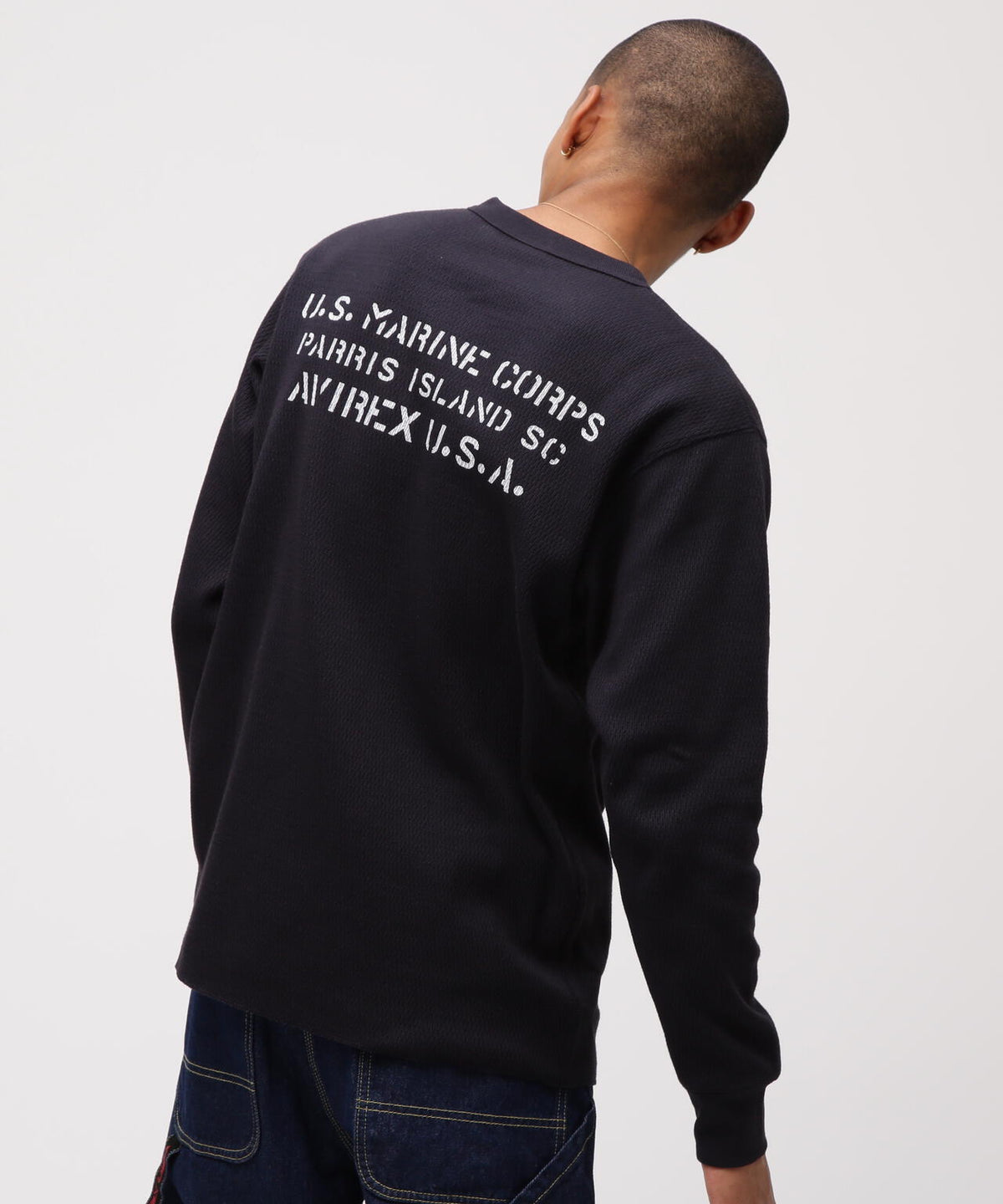 《WEB&DEPOT限定》STENCIL HONEYCOMB WAFFLE L/S T-SHIRT