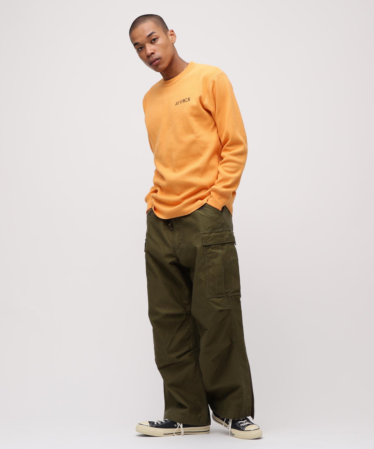 《WEB&DEPOT限定》STENCIL HONEYCOMB WAFFLE L/S T-SHIRT