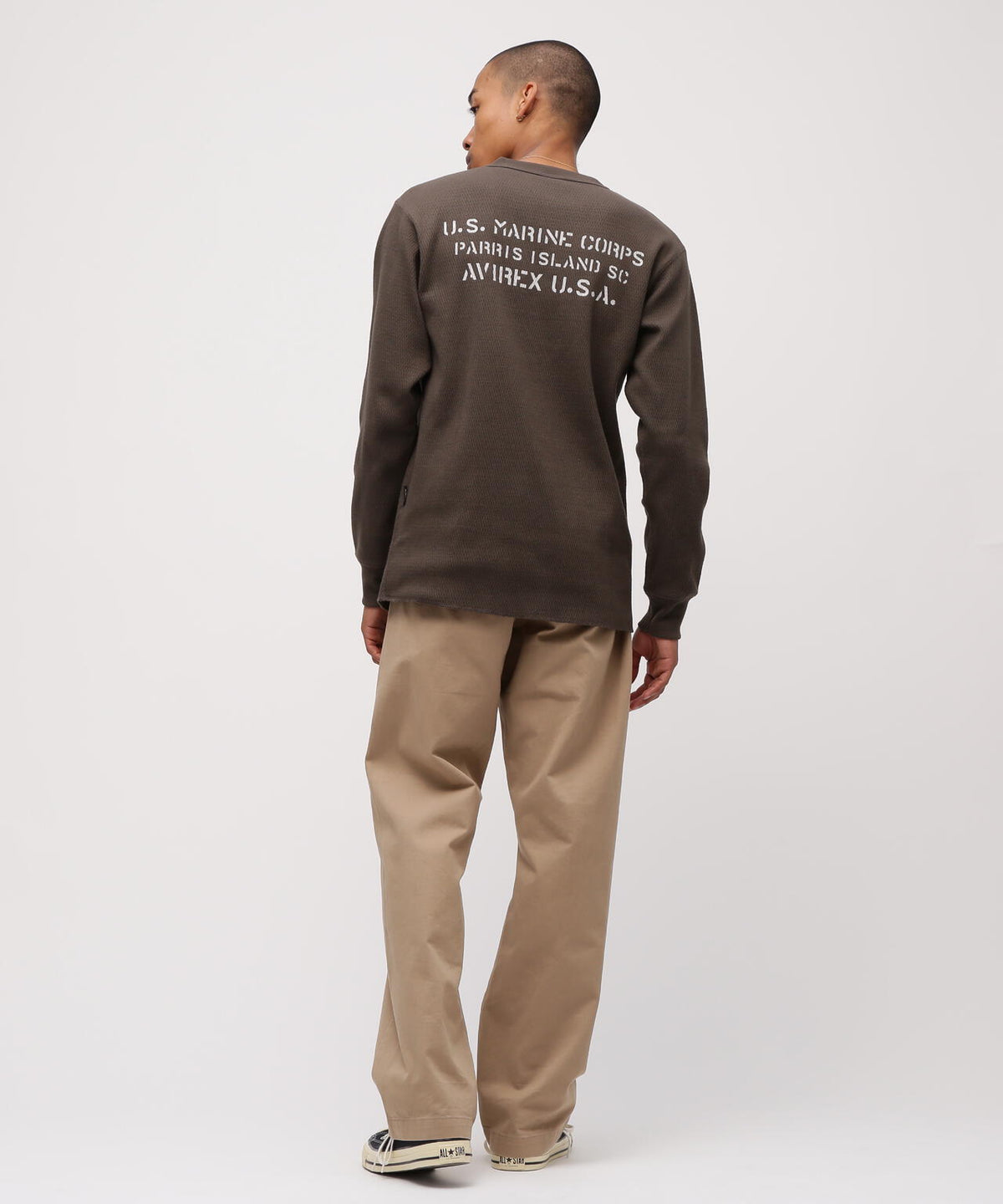 《WEB&DEPOT限定》STENCIL HONEYCOMB WAFFLE L/S T-SHIRT
