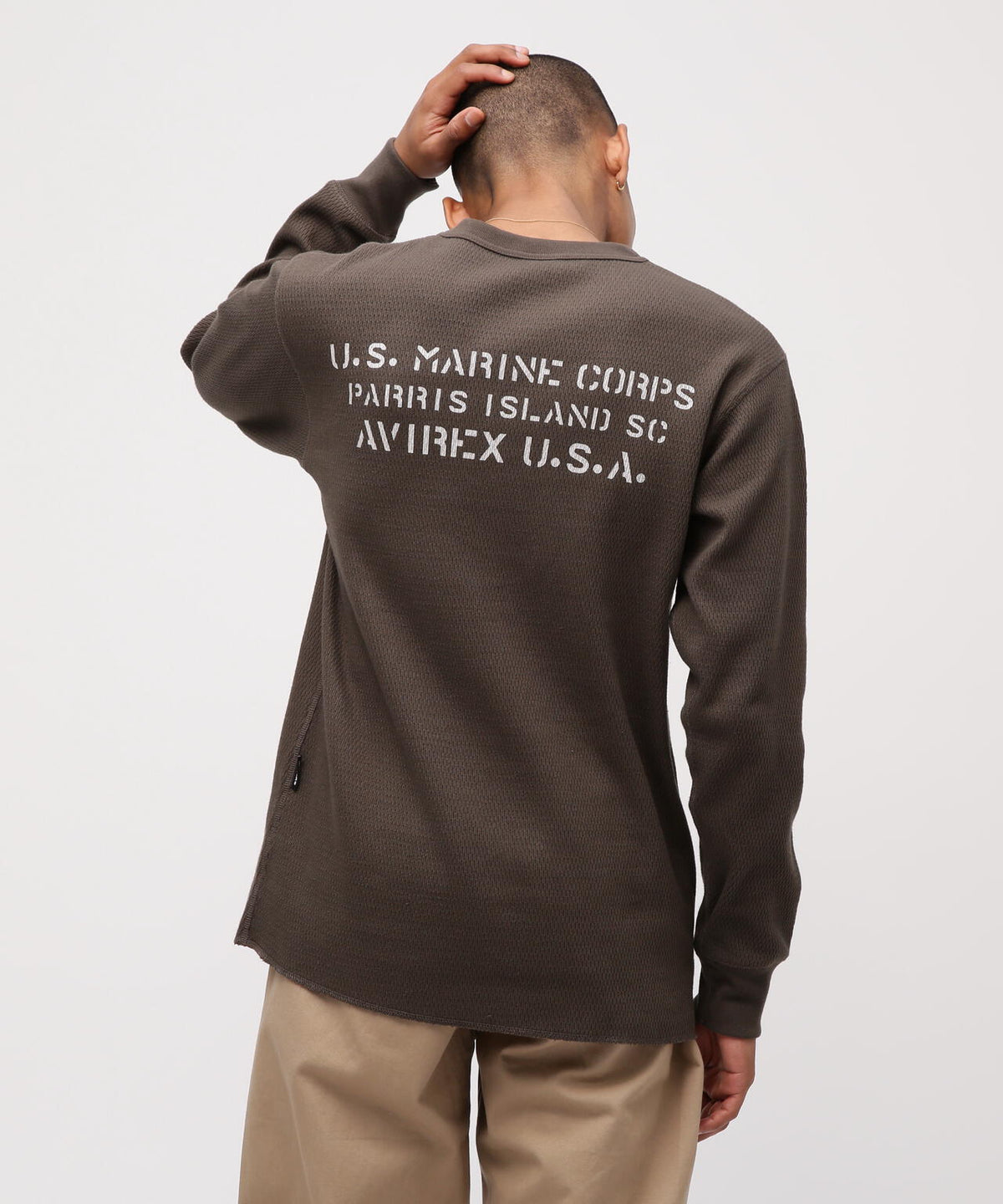 《WEB&DEPOT限定》STENCIL HONEYCOMB WAFFLE L/S T-SHIRT