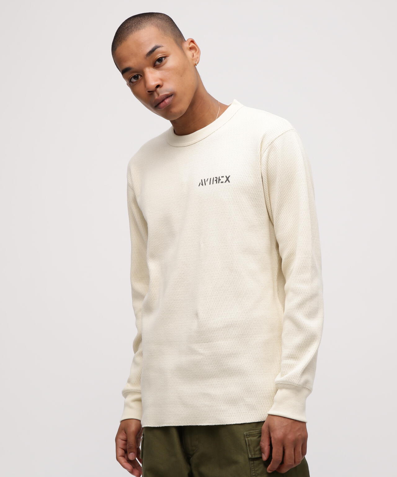 《WEB&DEPOT限定》STENCIL HONEYCOMB WAFFLE L/S T-SHIRT