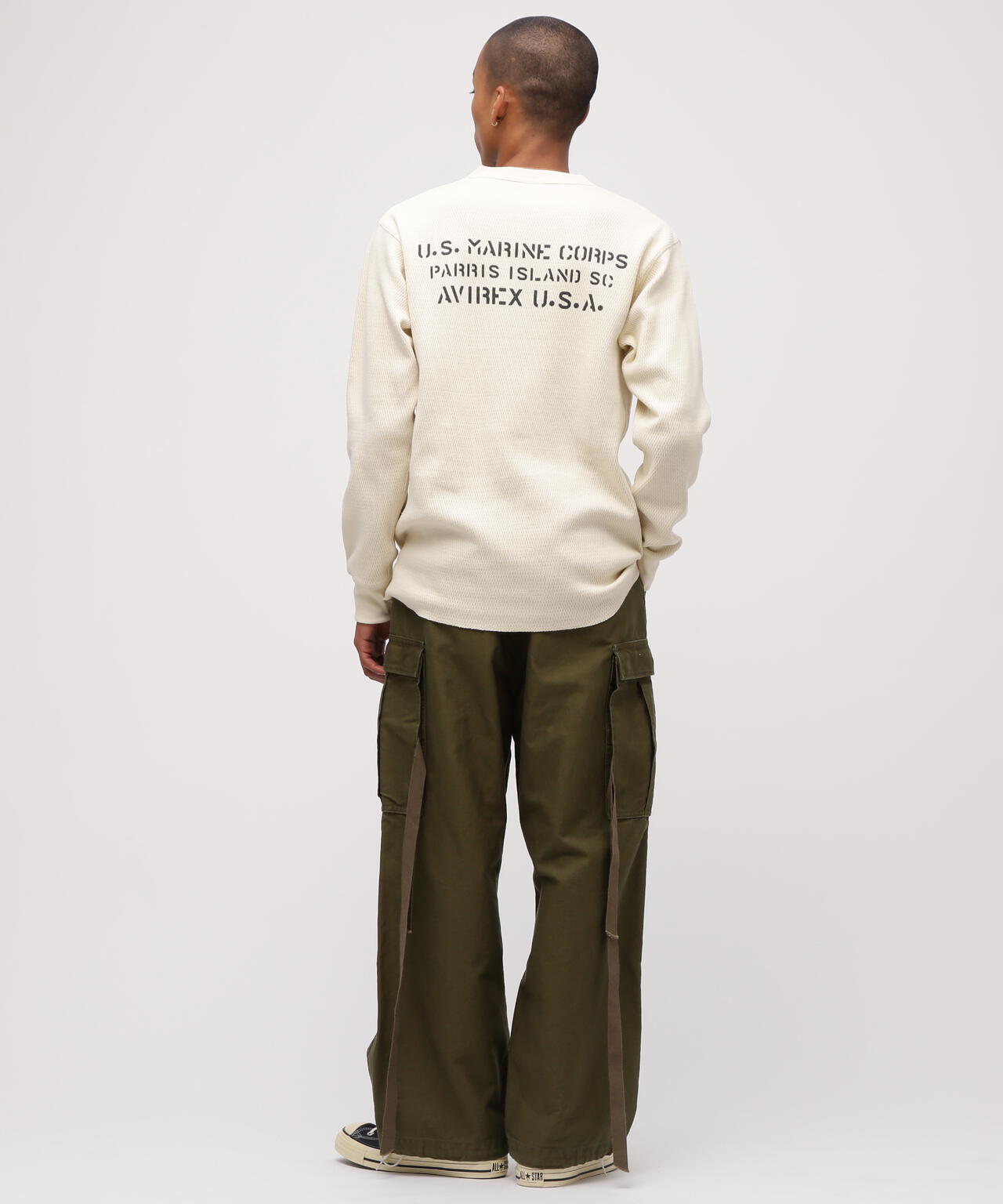 《WEB&DEPOT限定》STENCIL HONEYCOMB WAFFLE L/S T-SHIRT