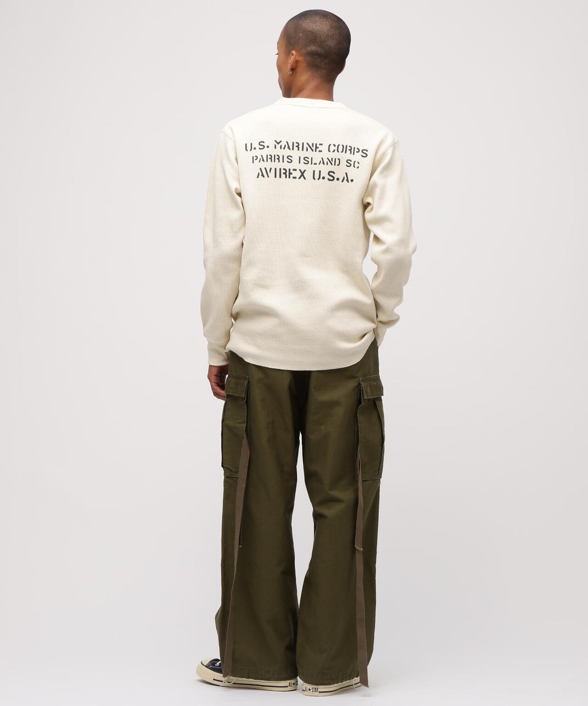 《WEB&DEPOT限定》STENCIL HONEYCOMB WAFFLE L/S T-SHIRT