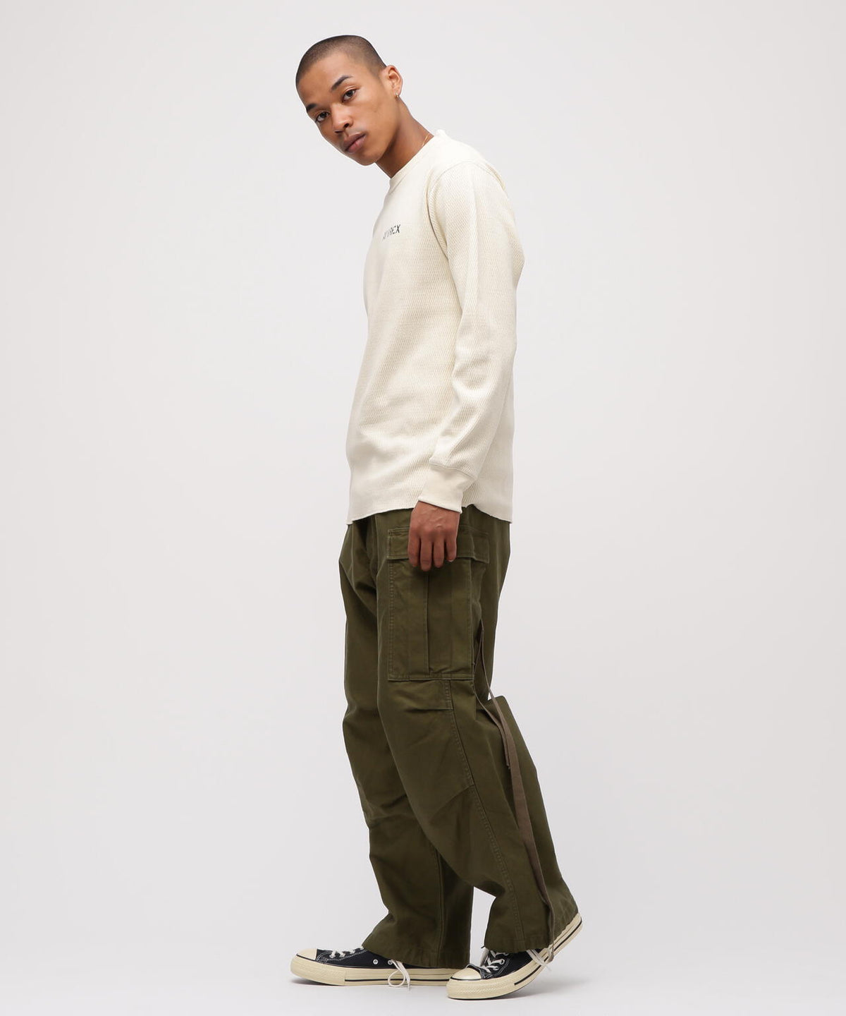 《WEB&DEPOT限定》STENCIL HONEYCOMB WAFFLE L/S T-SHIRT