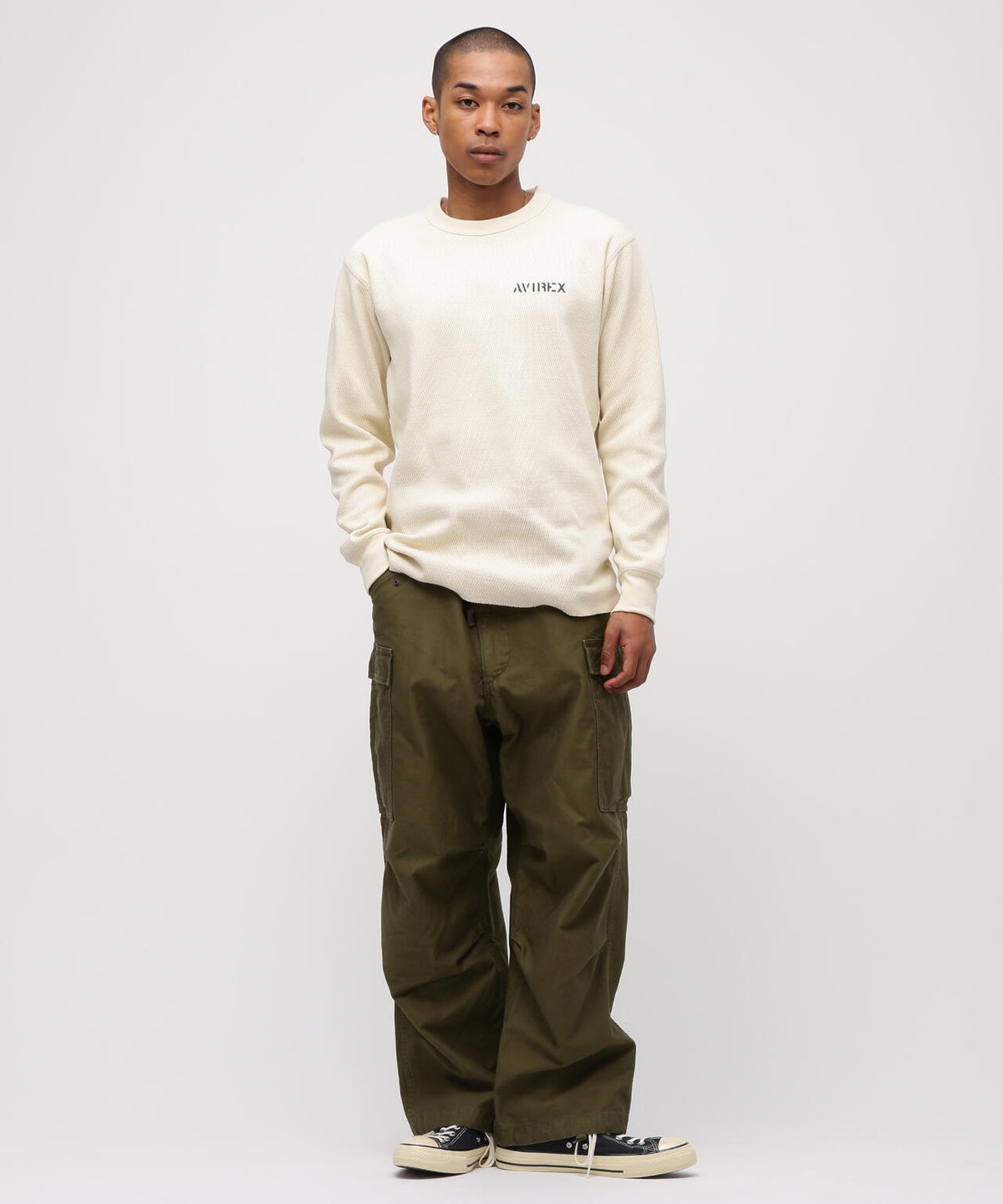 《WEB&DEPOT限定》STENCIL HONEYCOMB WAFFLE L/S T-SHIRT