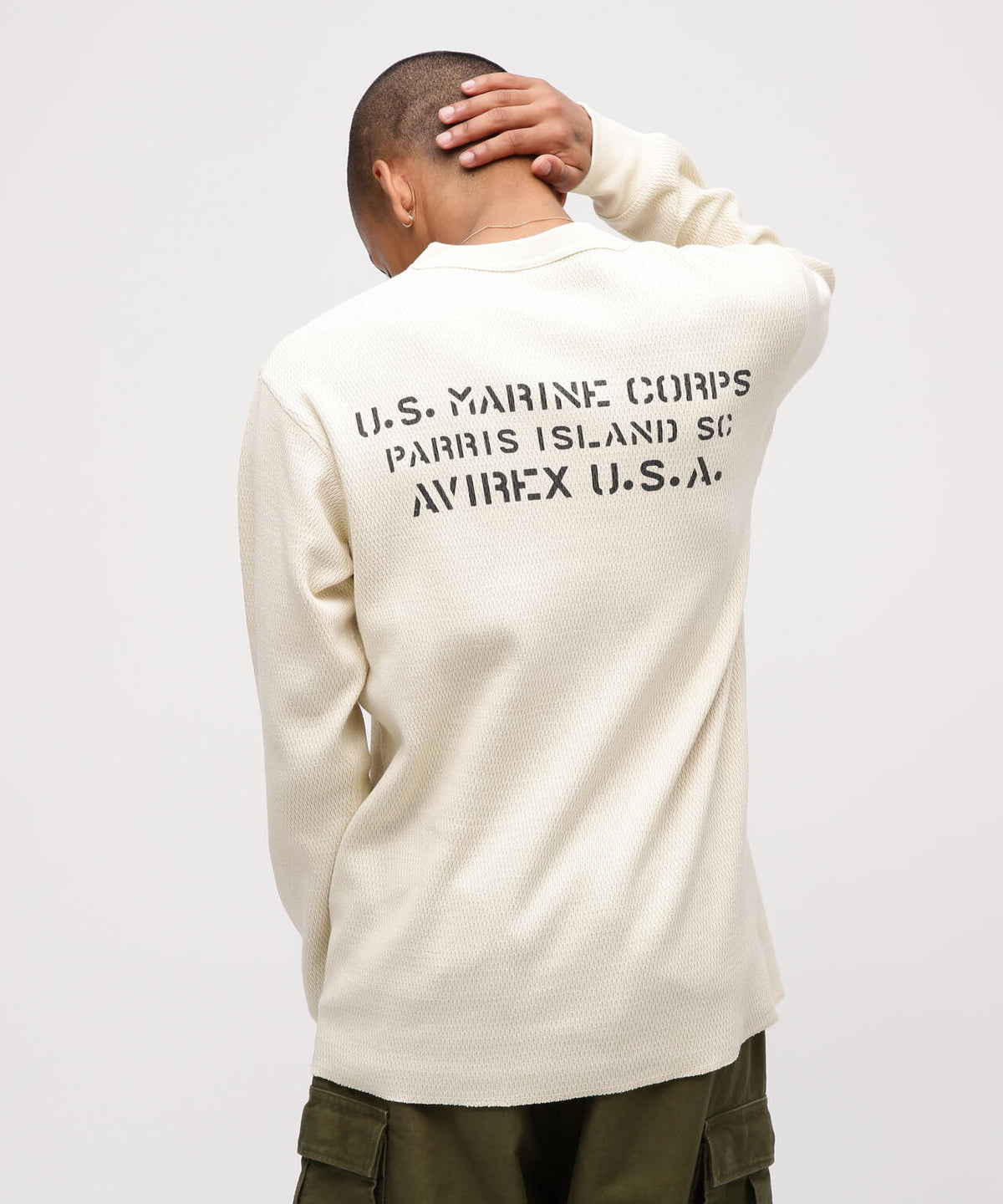 《WEB&DEPOT限定》STENCIL HONEYCOMB WAFFLE L/S T-SHIRT