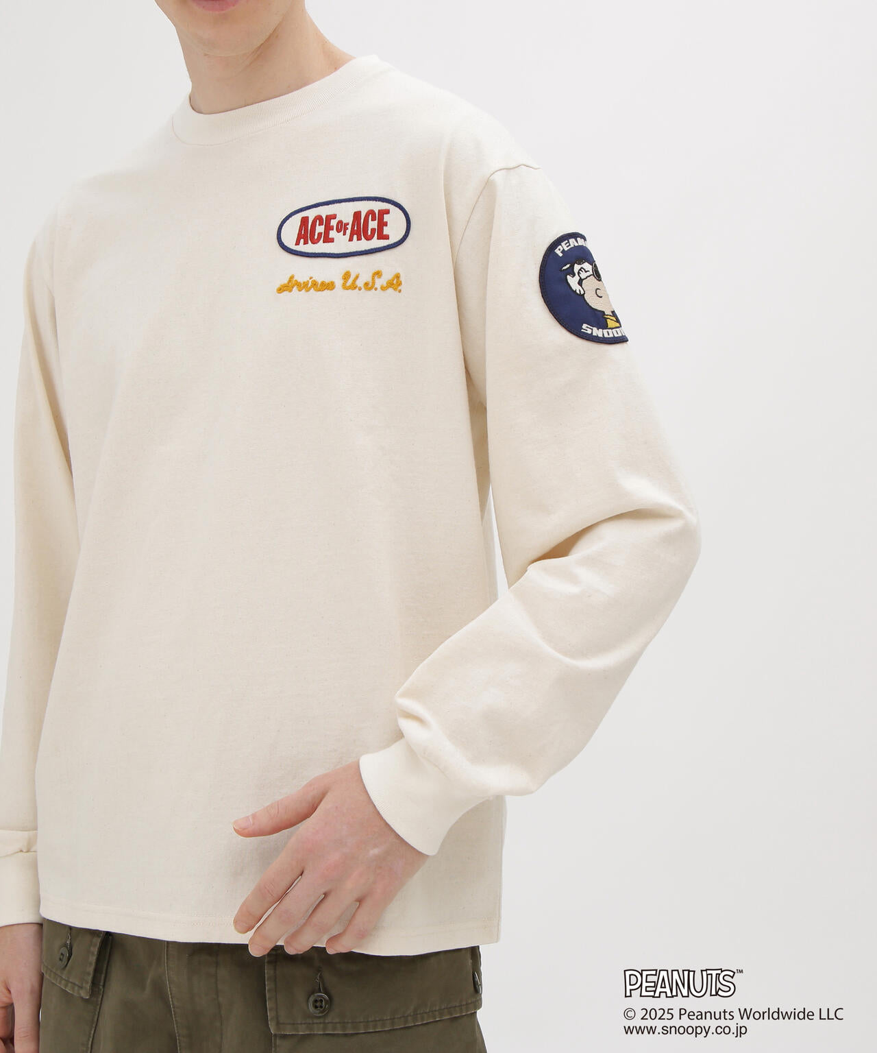 《AVIREX × PEANUTS》LONGSLEEVE T-SHIRT