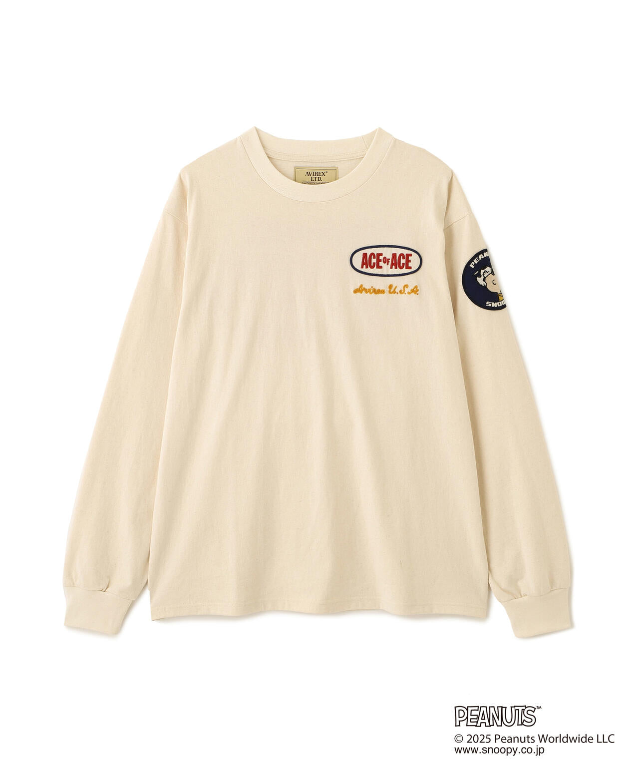 《AVIREX × PEANUTS》LONGSLEEVE T-SHIRT