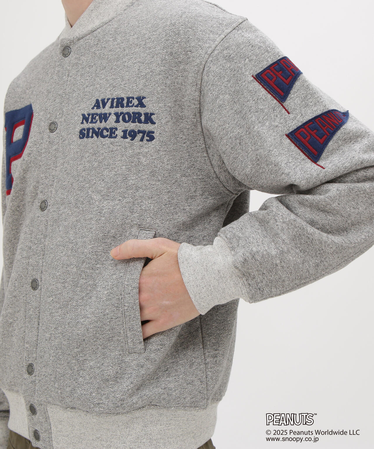 《AVIREX × PEANUTS》SWEAT CARDIGAN