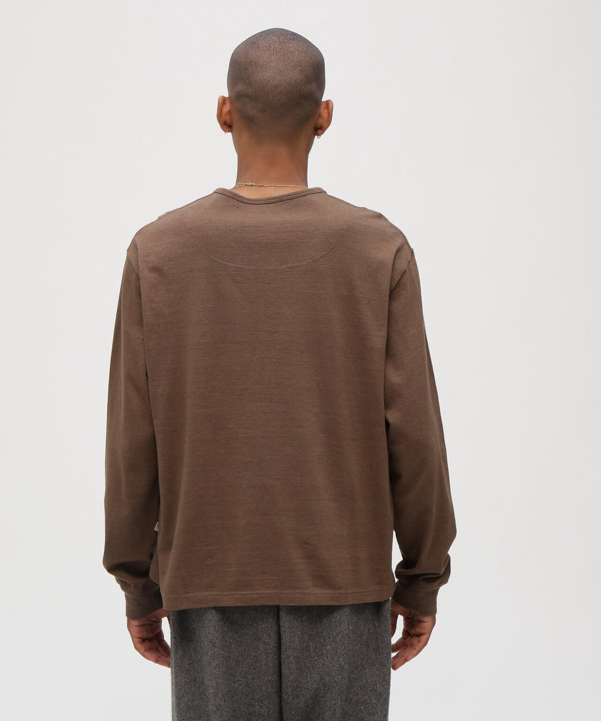 《TFQP by HANDROOM》HENLEY NECK KNITSEWN