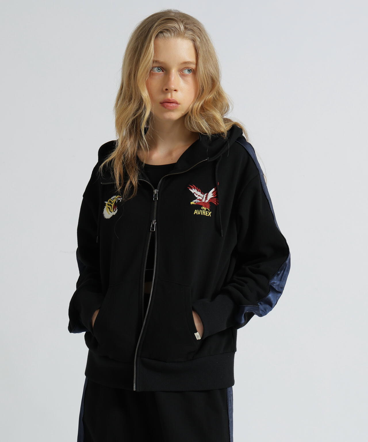 《SOUVENIR COLLECTION》WOMAN/SATIN SKA COMBI PARKA