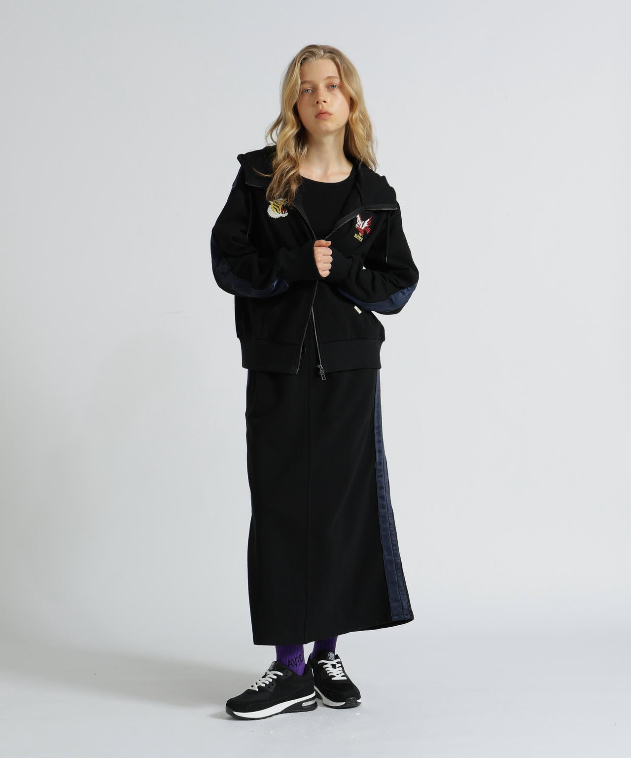 《SOUVENIR COLLECTION》WOMAN/SATIN SKA COMBI PARKA