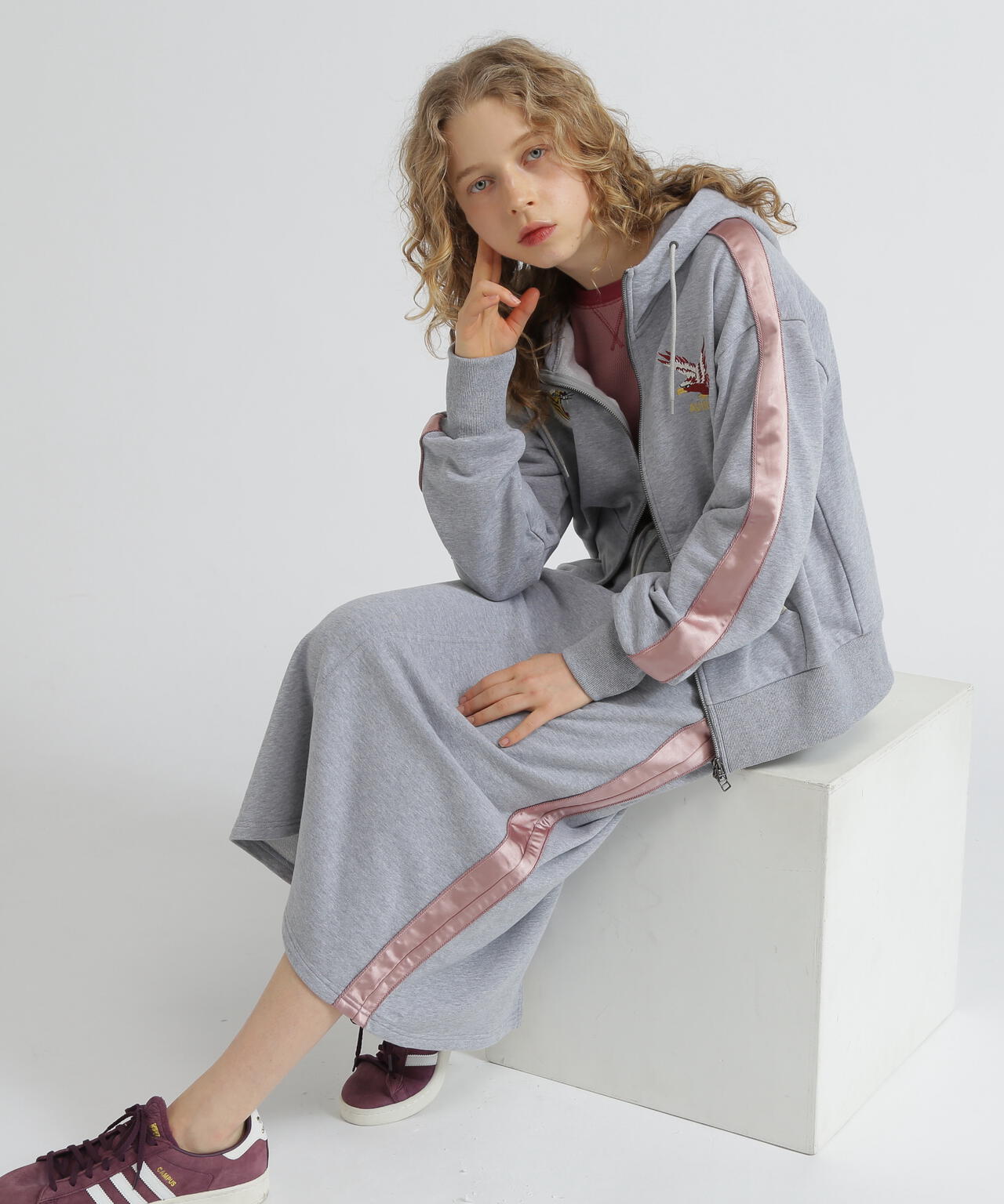 《SOUVENIR COLLECTION》WOMAN/SATIN SKA COMBI PARKA