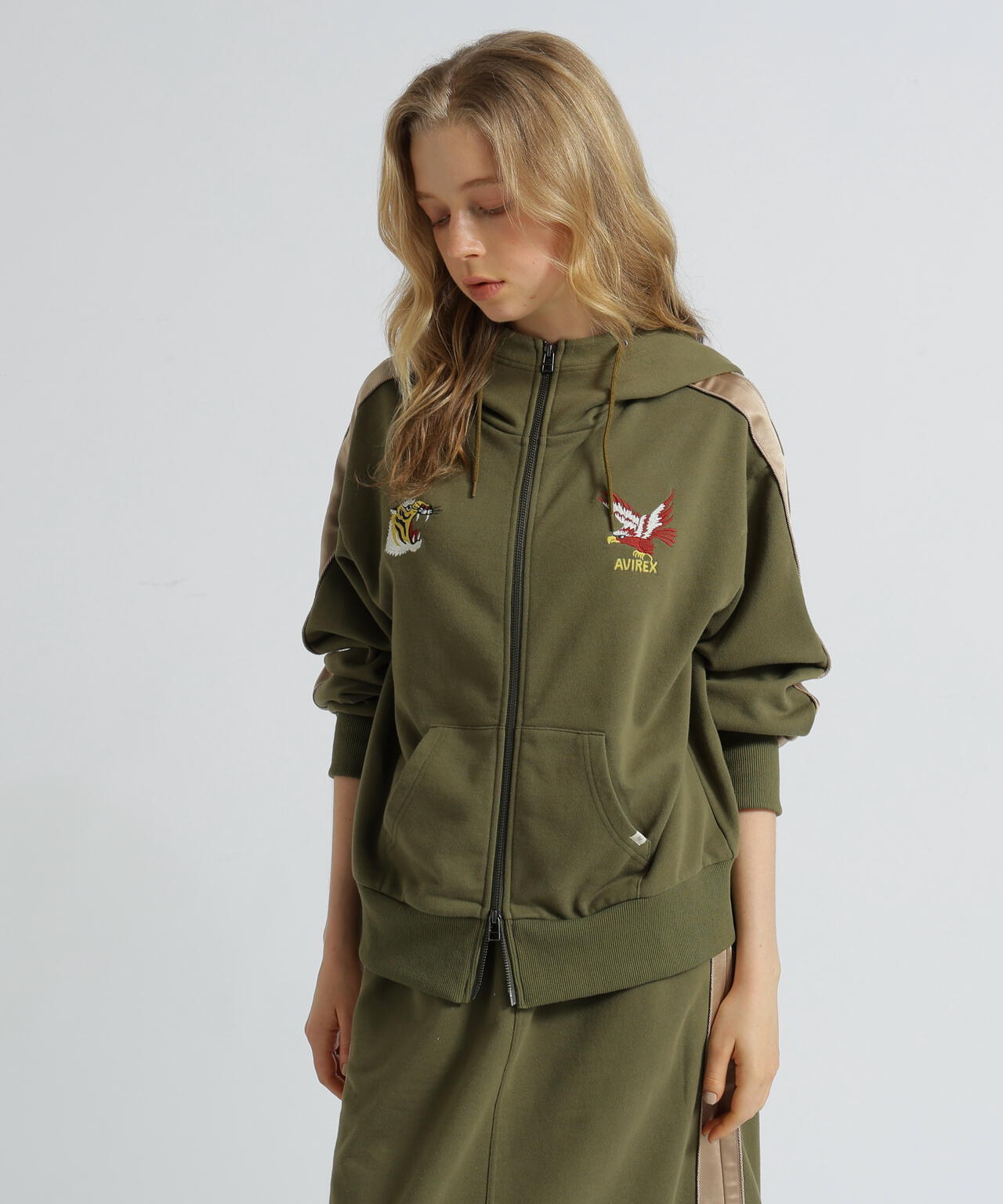 《SOUVENIR COLLECTION》WOMAN/SATIN SKA COMBI PARKA