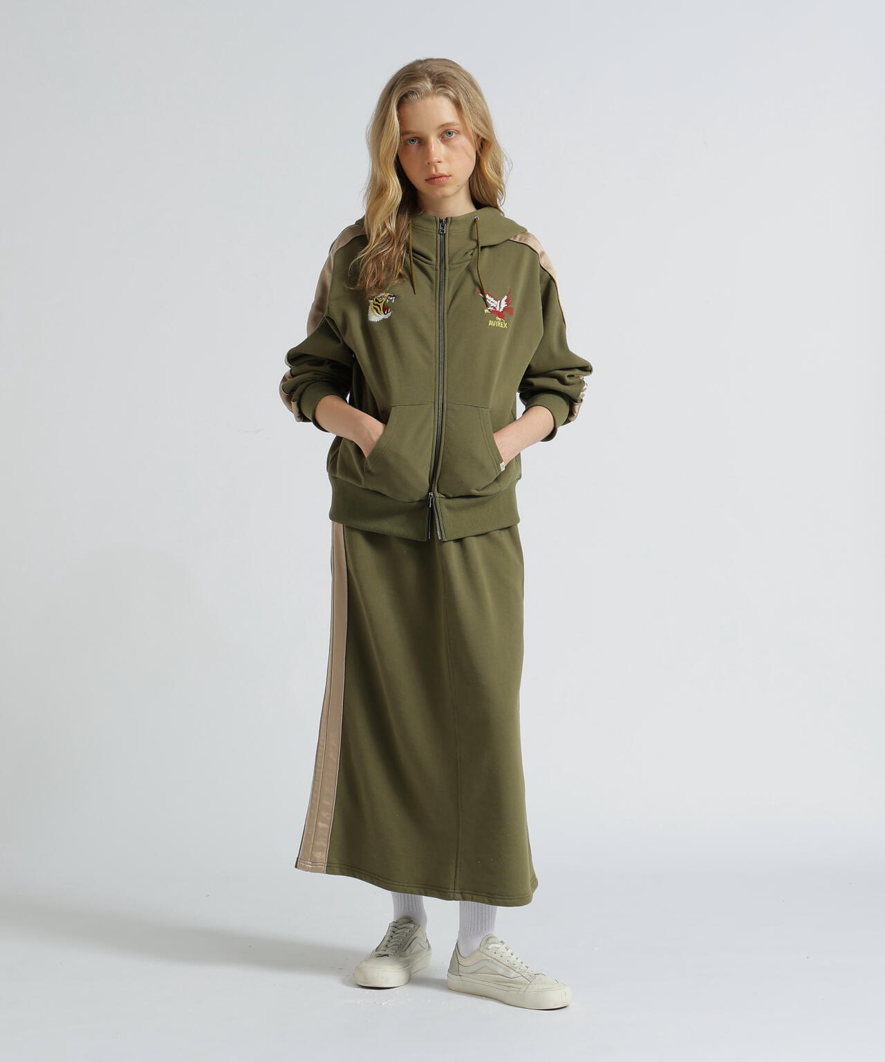 《SOUVENIR COLLECTION》WOMAN/SATIN SKA COMBI PARKA