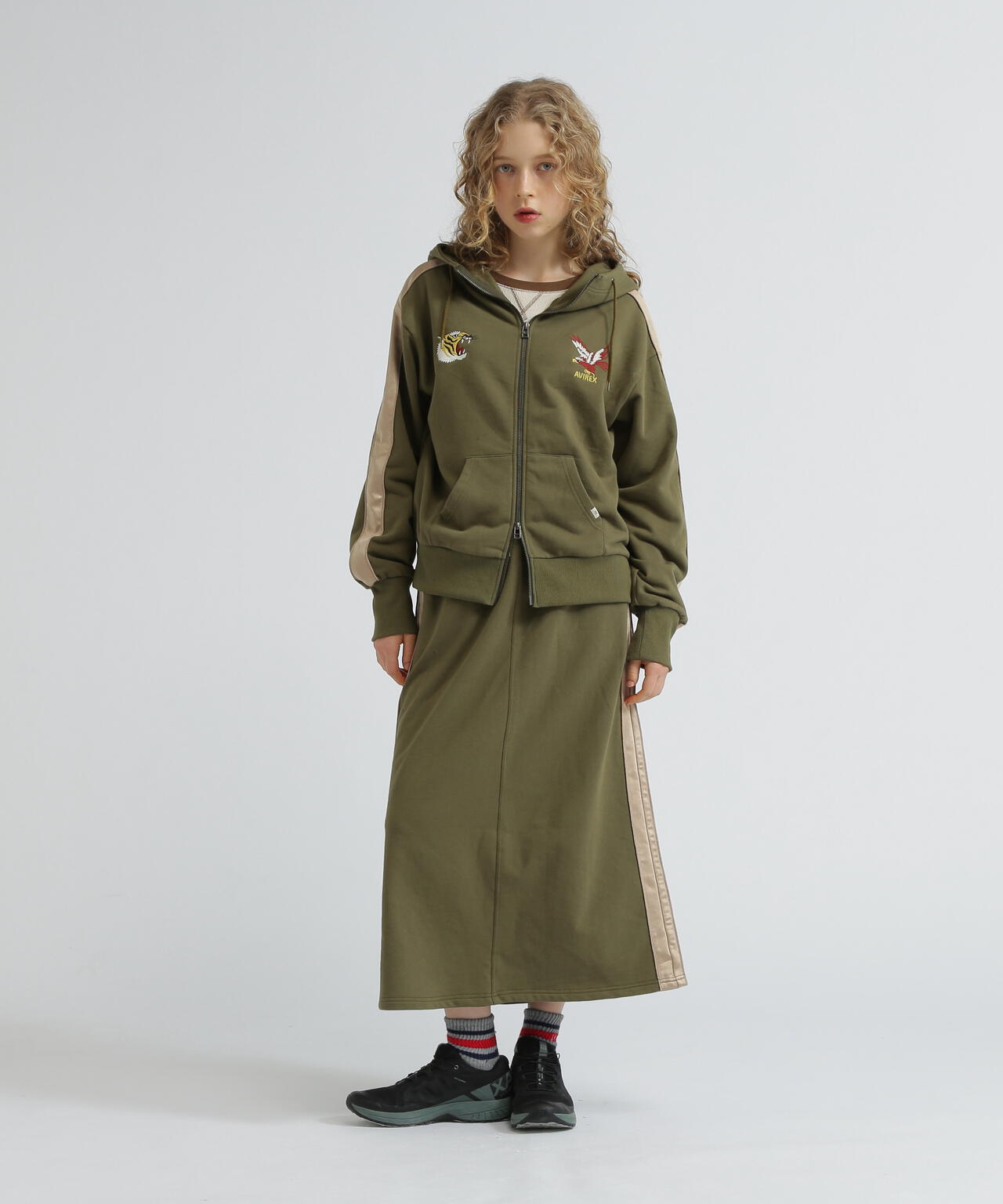 《SOUVENIR COLLECTION》WOMAN/SATIN SKA COMBI PARKA