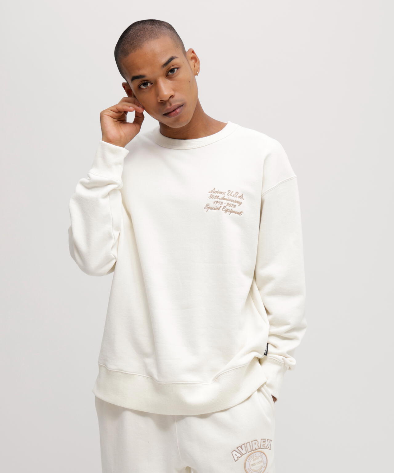 AVIREX 50th VARSITY CREWNECK SWEAT