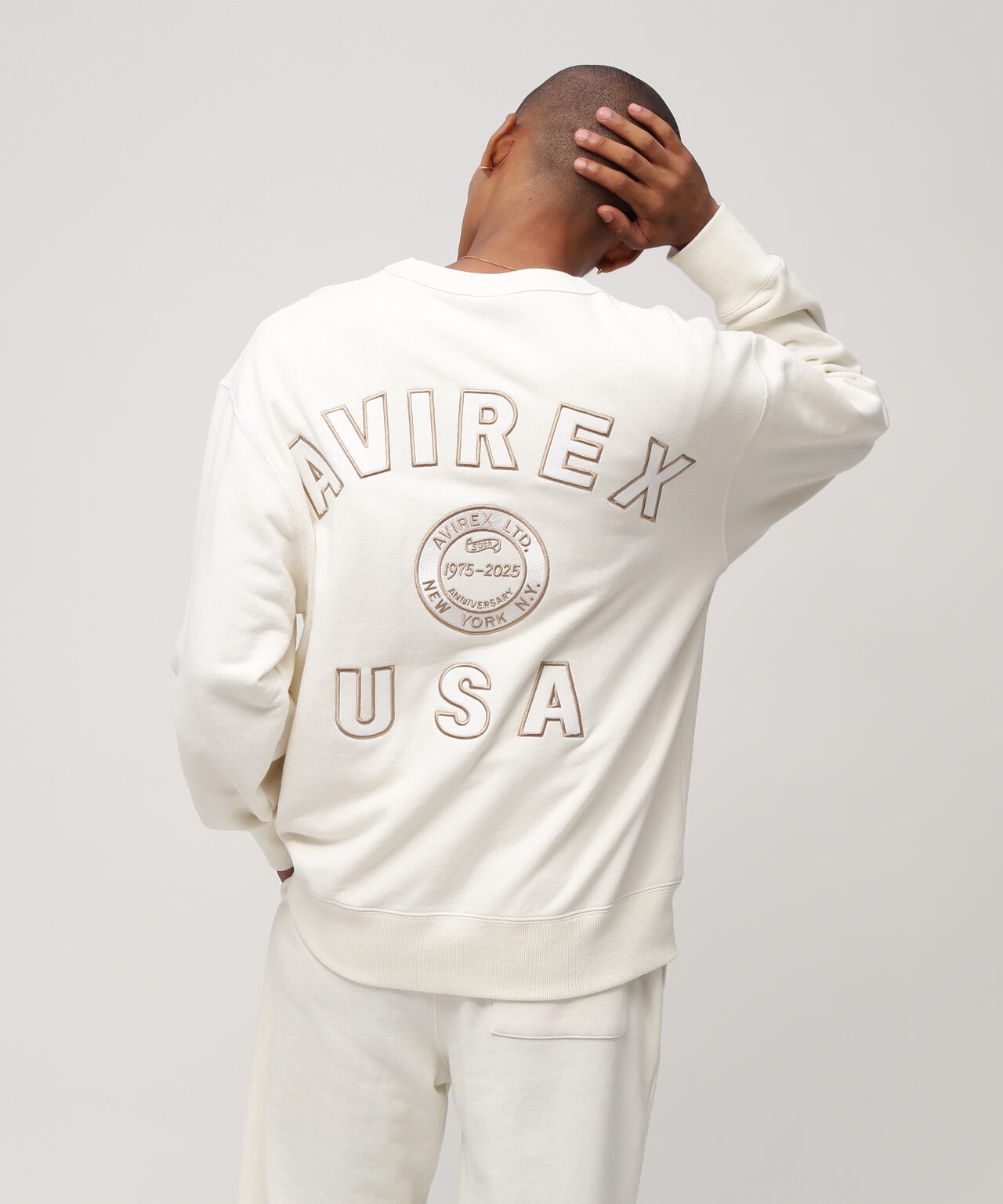 AVIREX 50th VARSITY CREWNECK SWEAT