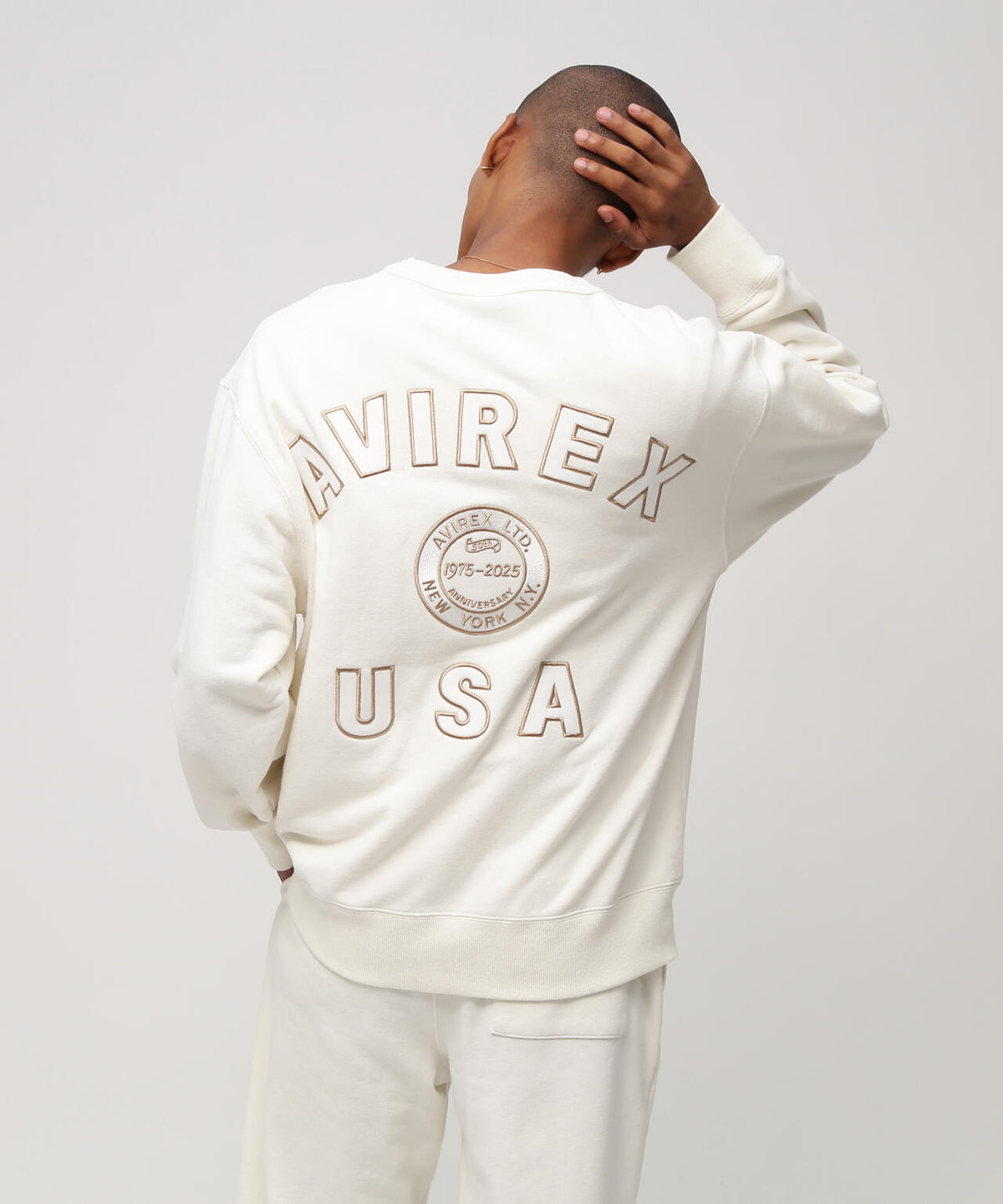 AVIREX 50th VARSITY CREWNECK SWEAT