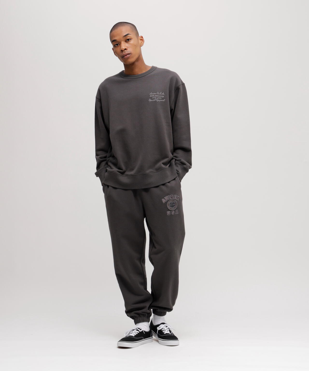 AVIREX 50th VARSITY CREWNECK SWEAT