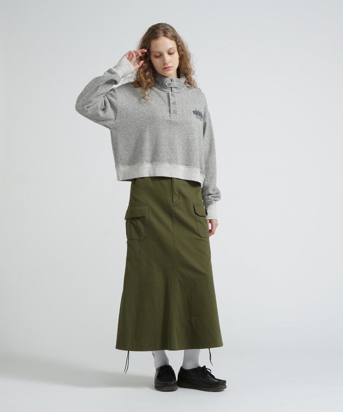 《WOMAN》HALF BUTTON VINTAGE SWEAT