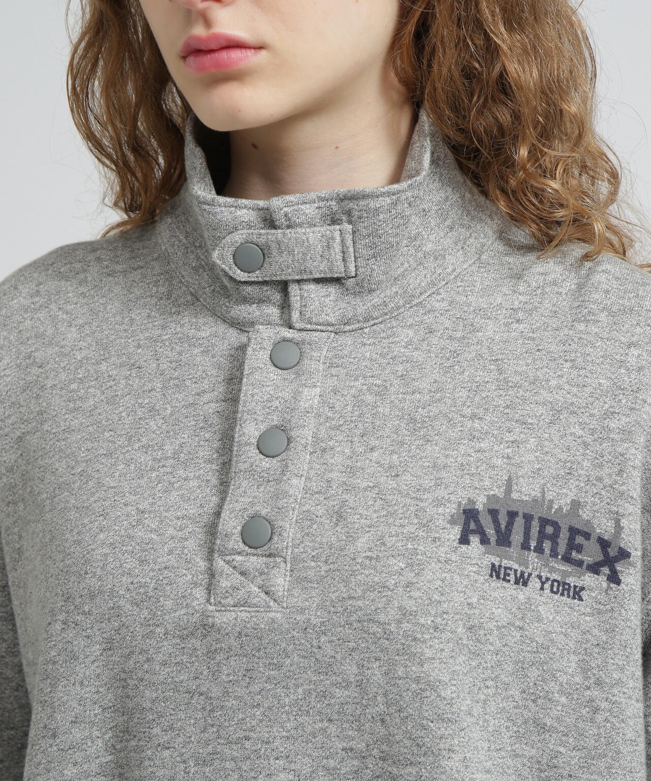 《WOMAN》HALF BUTTON VINTAGE SWEAT