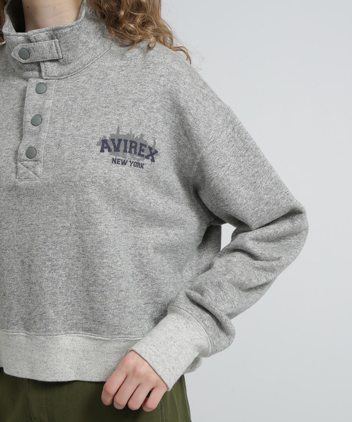 《WOMAN》HALF BUTTON VINTAGE SWEAT