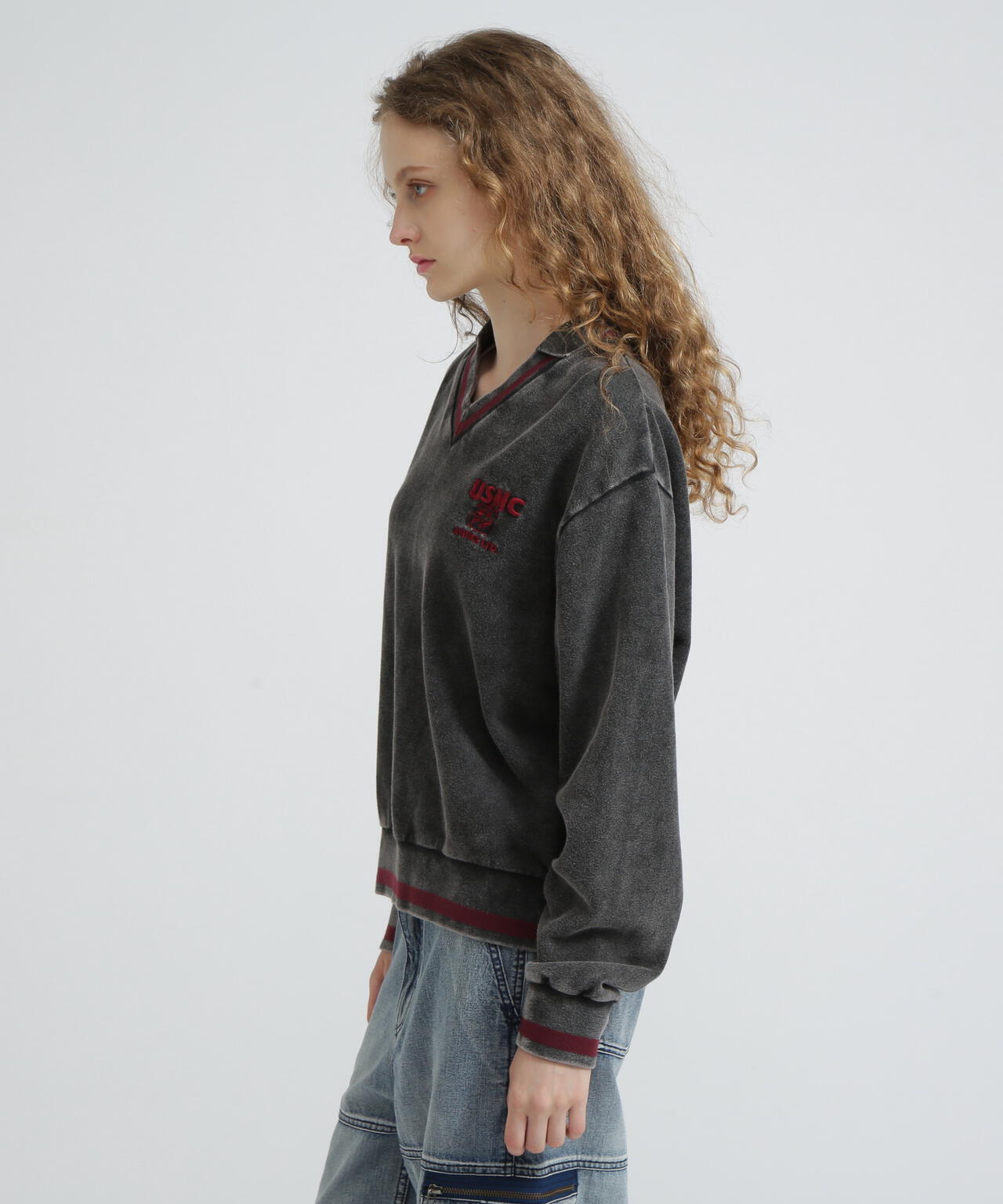 《WOMAN》DEVIL DOG GARMENT DYE SWEAT/デビルドッグガーメントスウェット