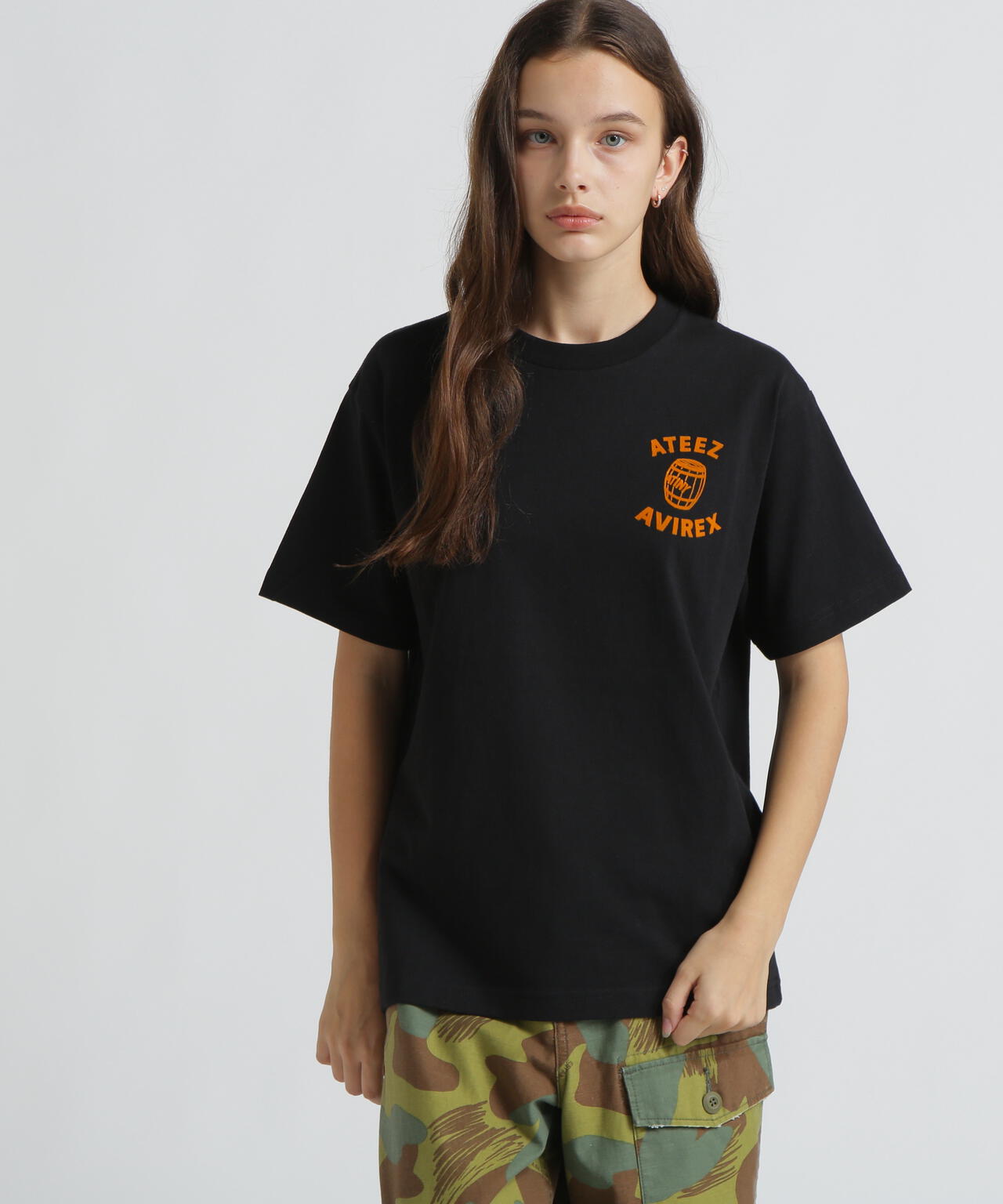 AVIREX × ATEEZ / FLOCKY PRINT T-SHIRT ”TOMCAT”