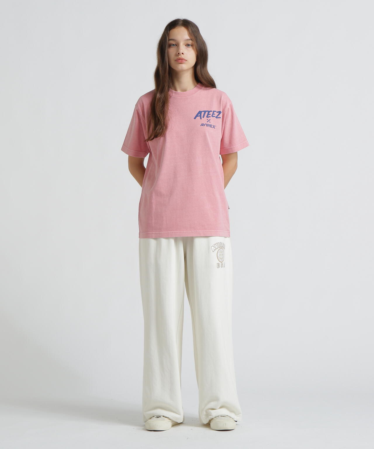 AVIREX × ATEEZ / FADE WASH PRINT T-SHIRT ”ADVENTURE”