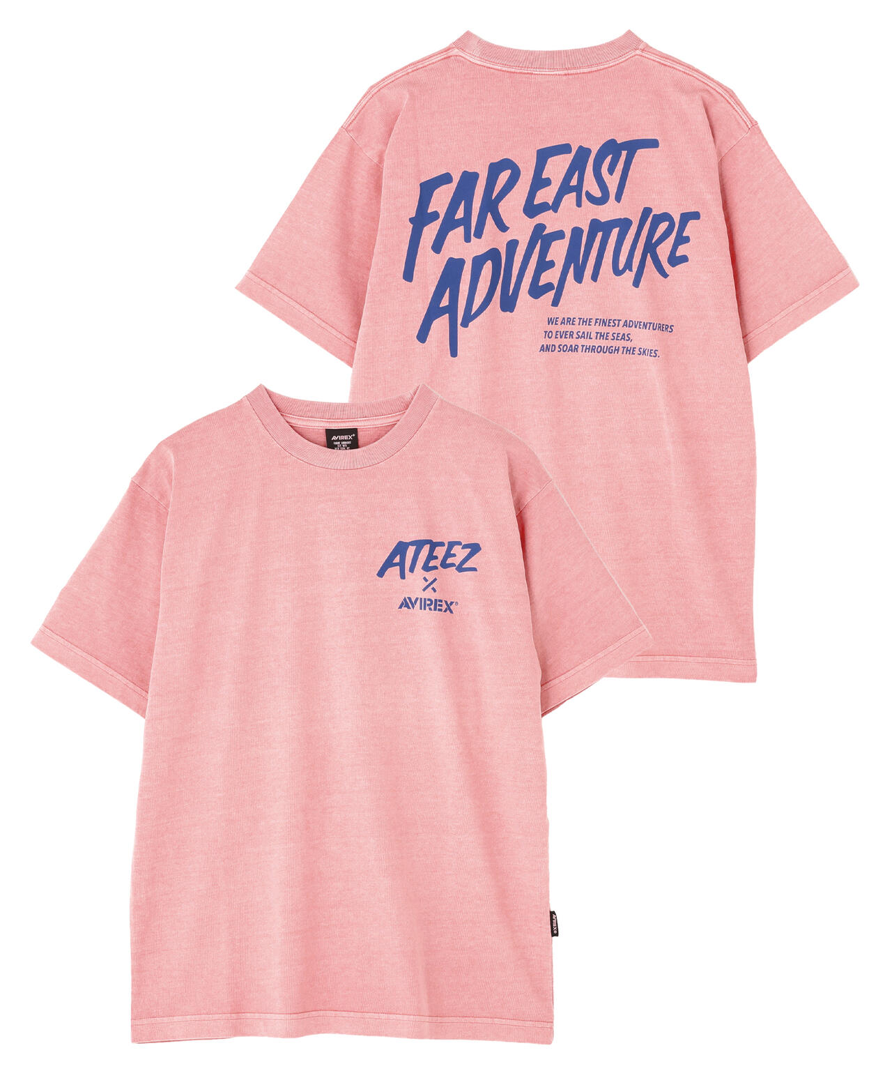 AVIREX × ATEEZ / FADE WASH PRINT T-SHIRT ”ADVENTURE”