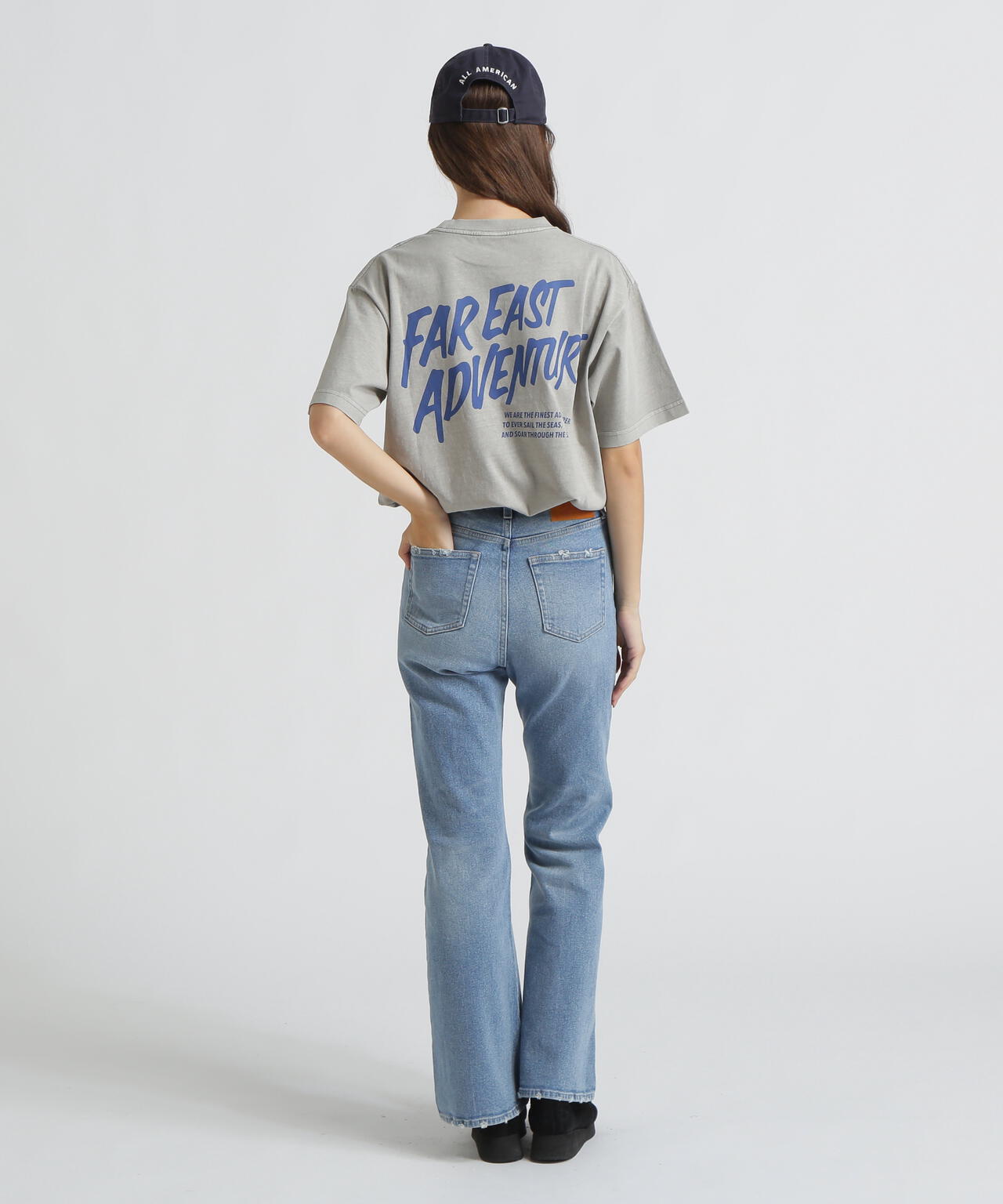 AVIREX × ATEEZ / FADE WASH PRINT T-SHIRT ”ADVENTURE”