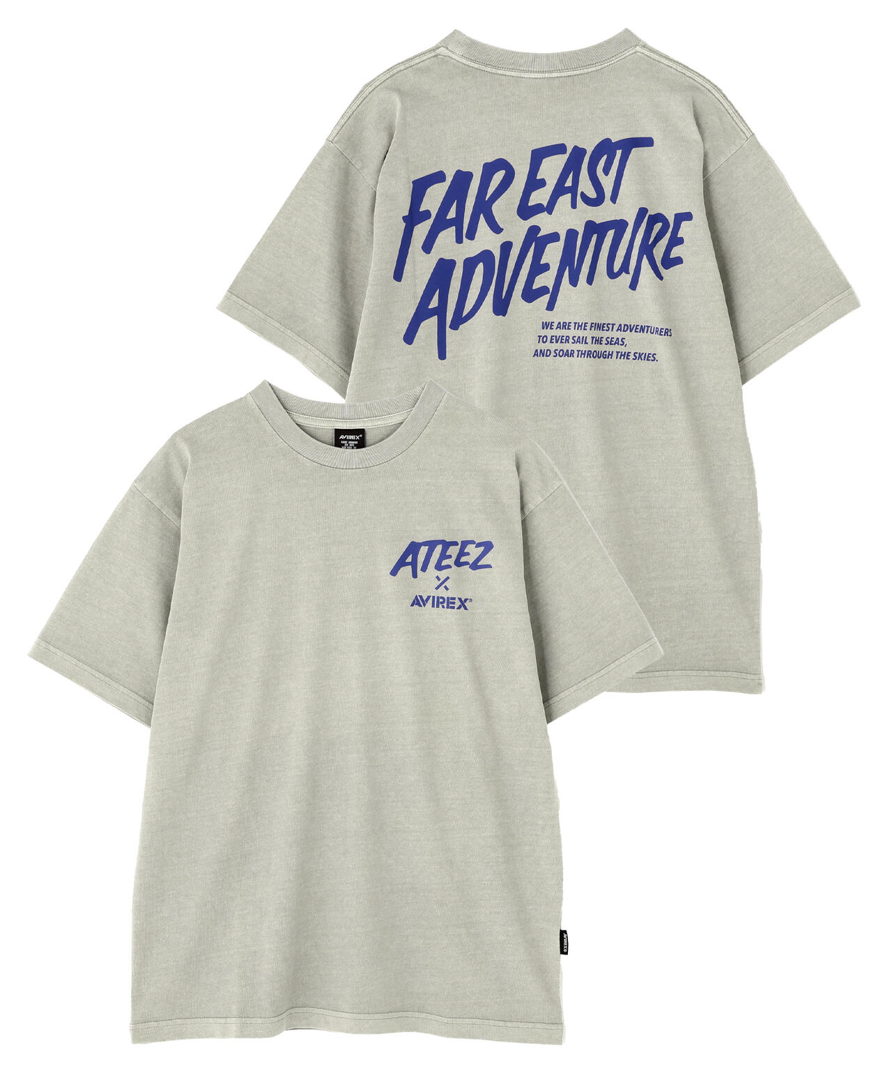 AVIREX × ATEEZ / FADE WASH PRINT T-SHIRT ”ADVENTURE”