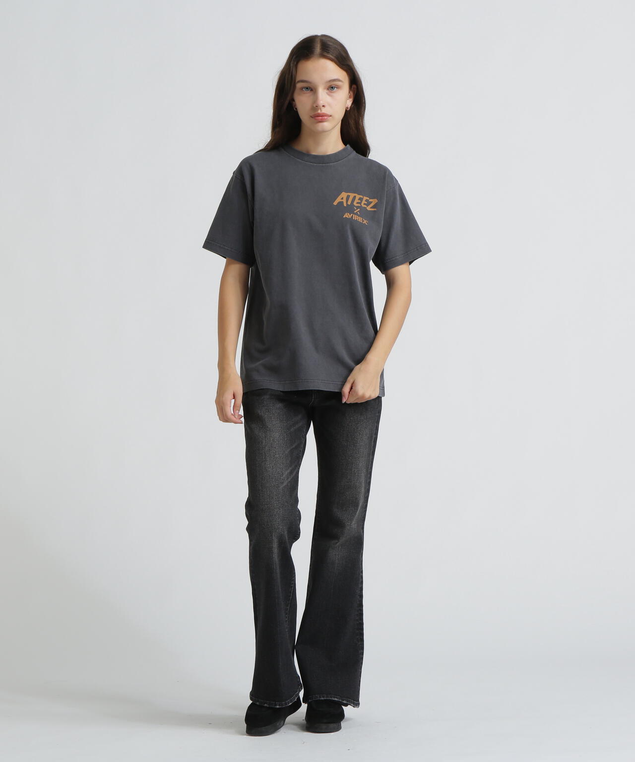 AVIREX × ATEEZ / FADE WASH PRINT T-SHIRT ”ADVENTURE”