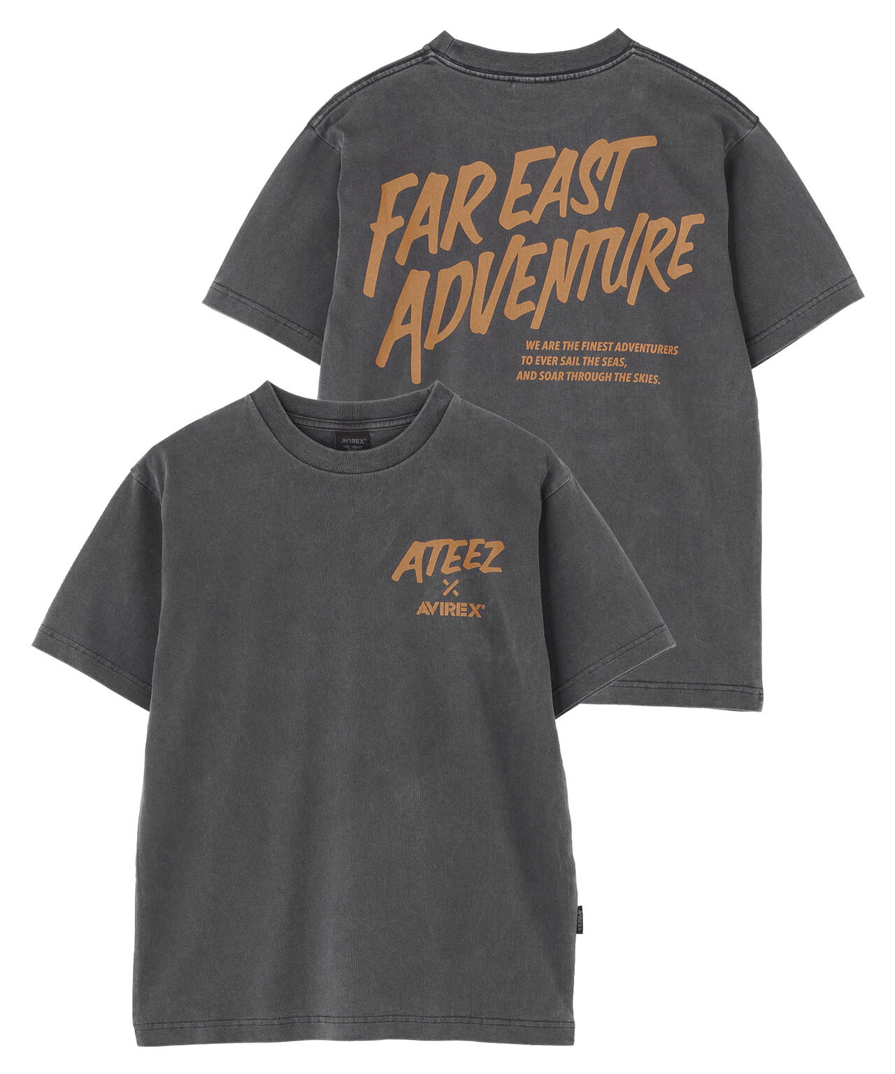AVIREX × ATEEZ / FADE WASH PRINT T-SHIRT ”ADVENTURE”