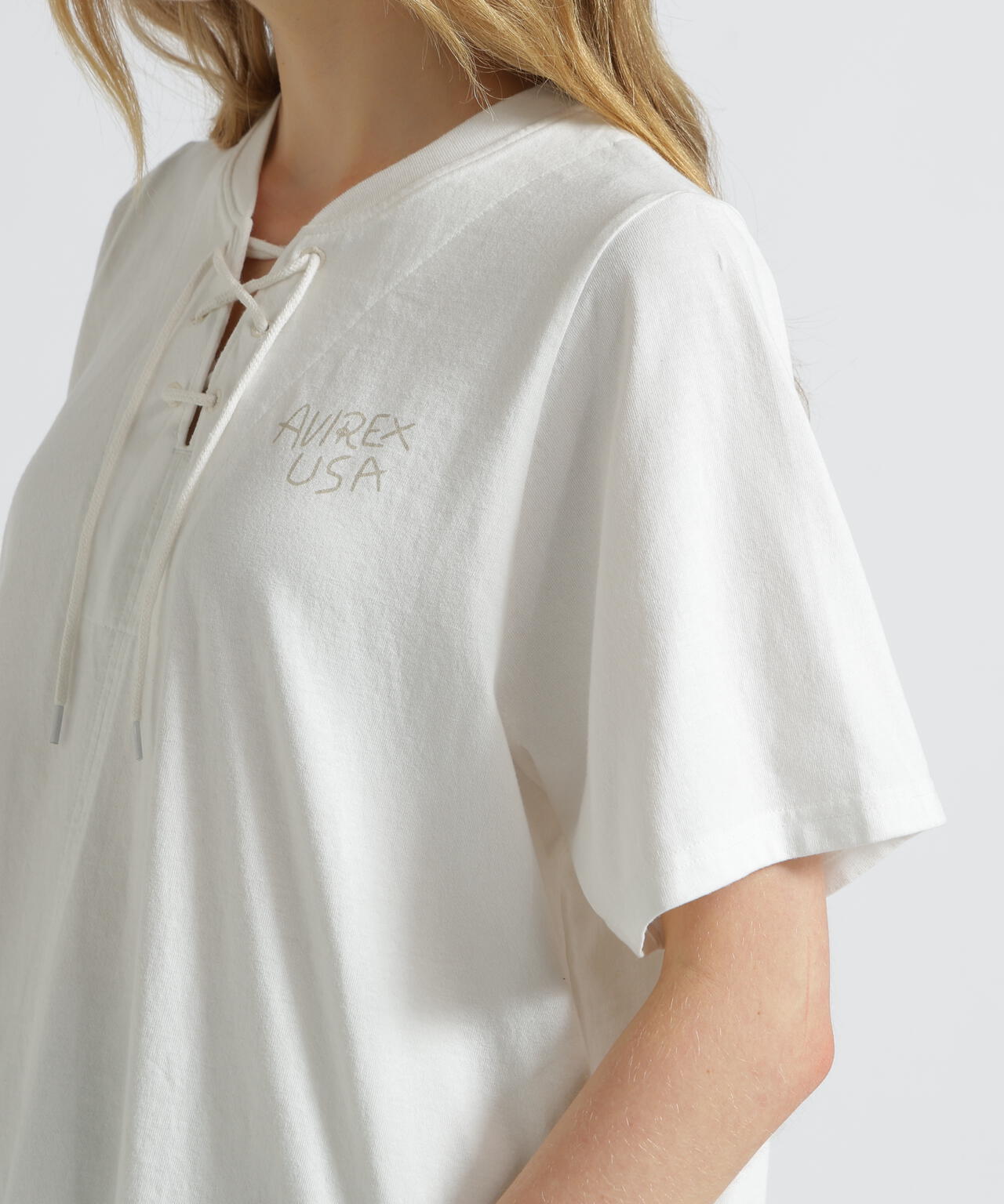 《WOMAN》HALF SLEEVE BACK LAYERED GRAPHIC T-SHIRT