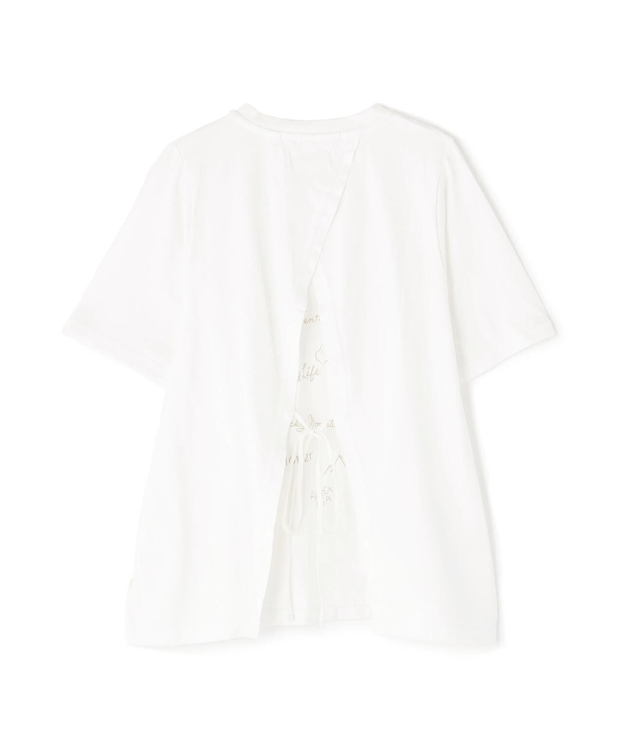 《WOMAN》HALF SLEEVE BACK LAYERED GRAPHIC T-SHIRT