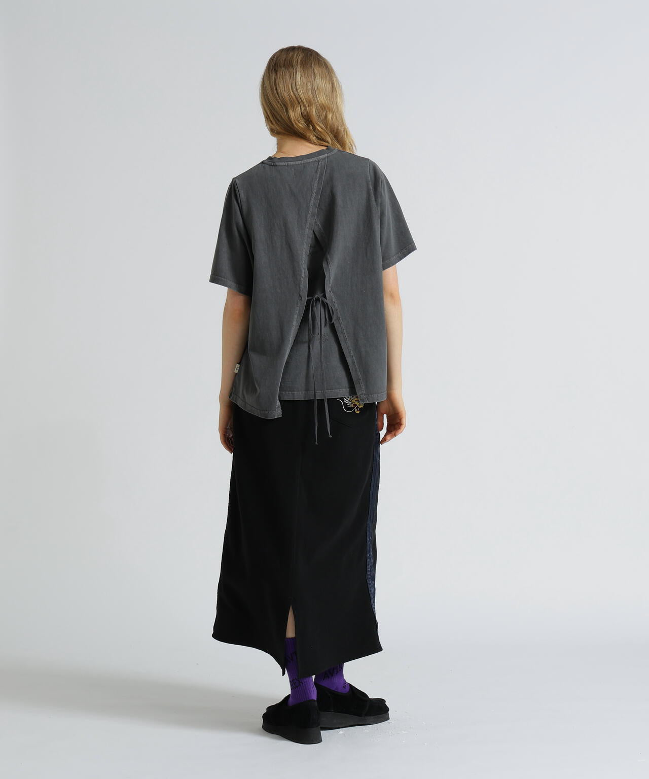 《WOMAN》HALF SLEEVE BACK LAYERED GRAPHIC T-SHIRT