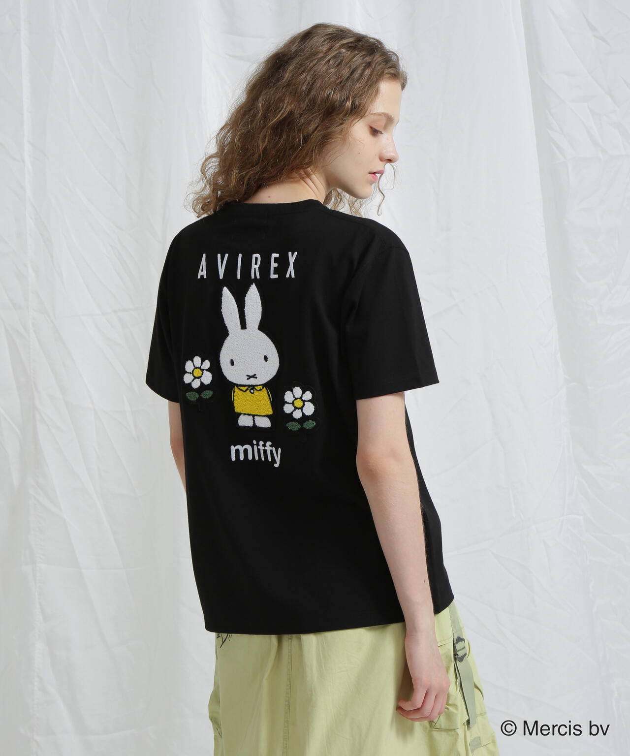 《AVIREX×miffy》WEB限定 EMBROIDERY T-SHIRT/アヴィレックス×ミッフィー 刺繍Tシャツ
