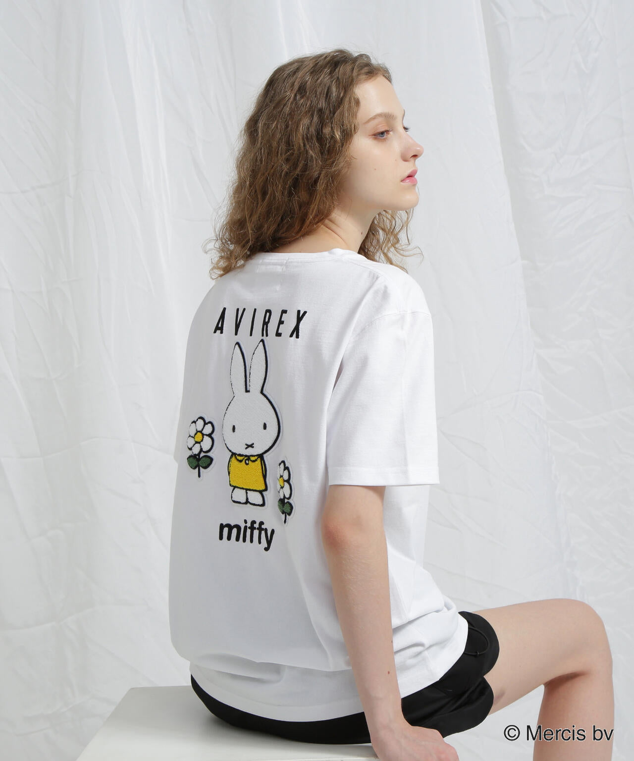 《AVIREX×miffy》WEB限定 EMBROIDERY T-SHIRT/アヴィレックス×ミッフィー 刺繍Tシャツ