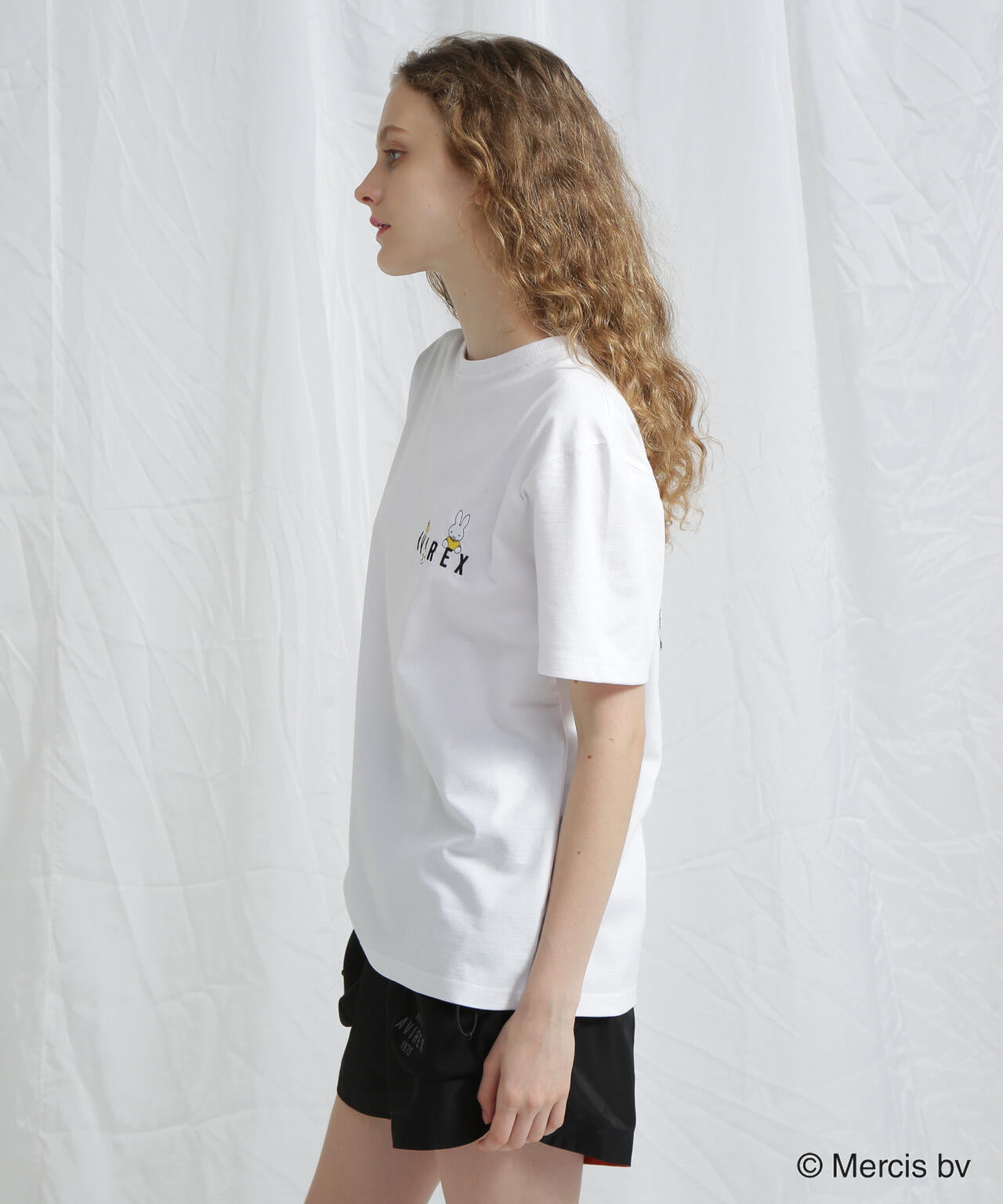 《AVIREX×miffy》WEB限定 EMBROIDERY T-SHIRT/アヴィレックス×ミッフィー 刺繍Tシャツ