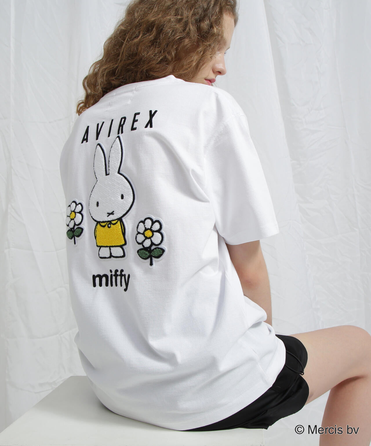 《AVIREX×miffy》WEB限定 EMBROIDERY T-SHIRT/アヴィレックス×ミッフィー 刺繍Tシャツ