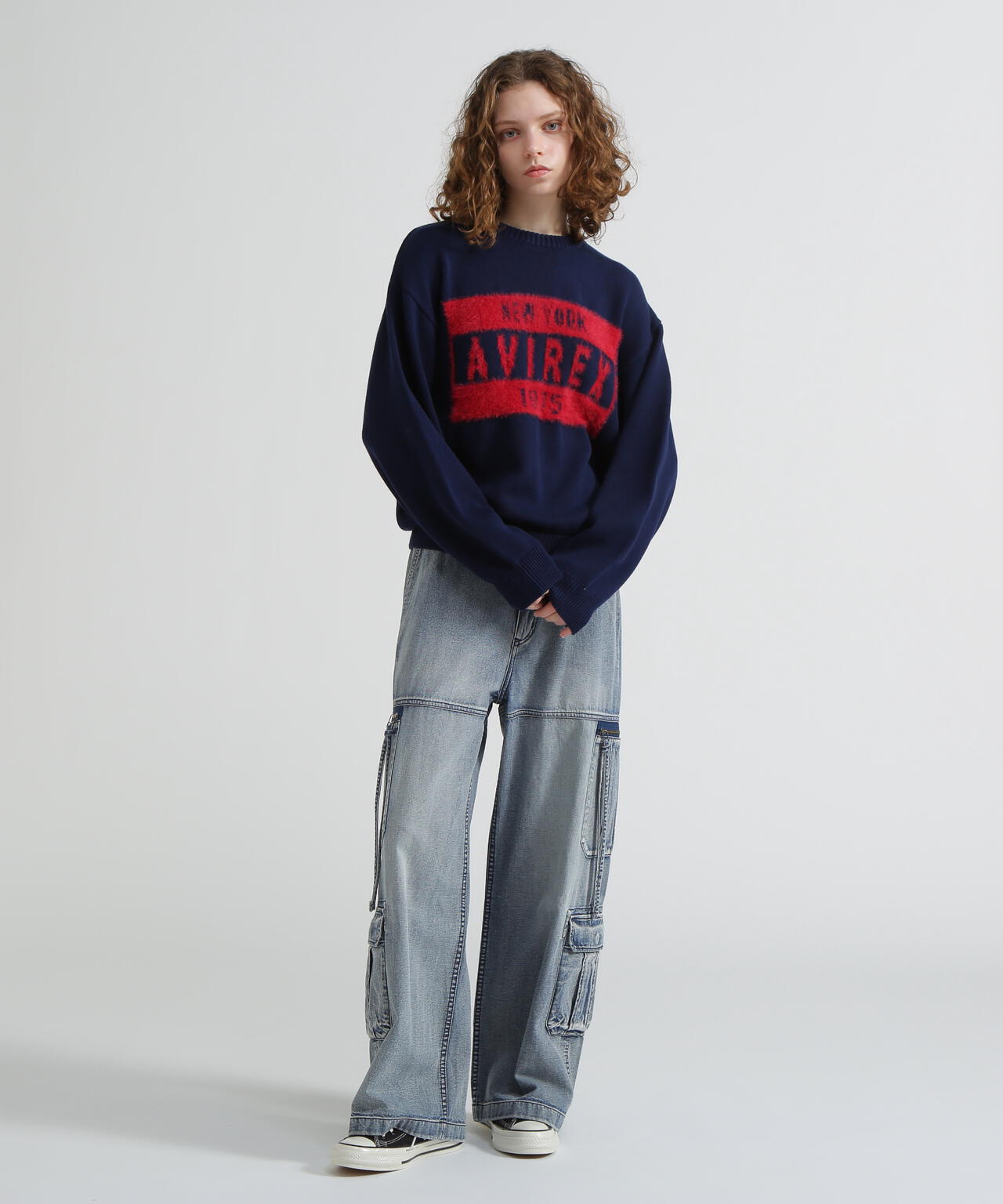 《直営店限定》LOGO SHAGGY TOPS/ロゴシャギートップス