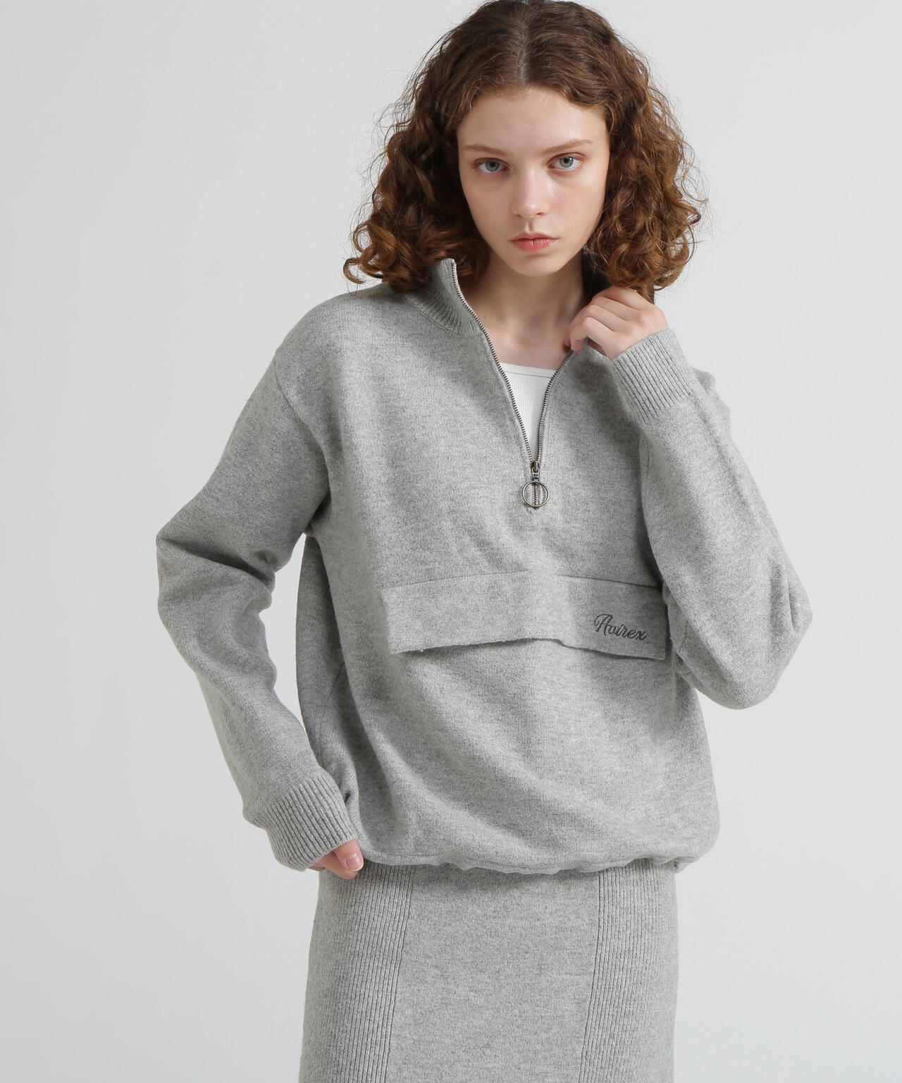 《直営店限定》SHAGGY STAND PULLOVER KNIT/シャギーニット