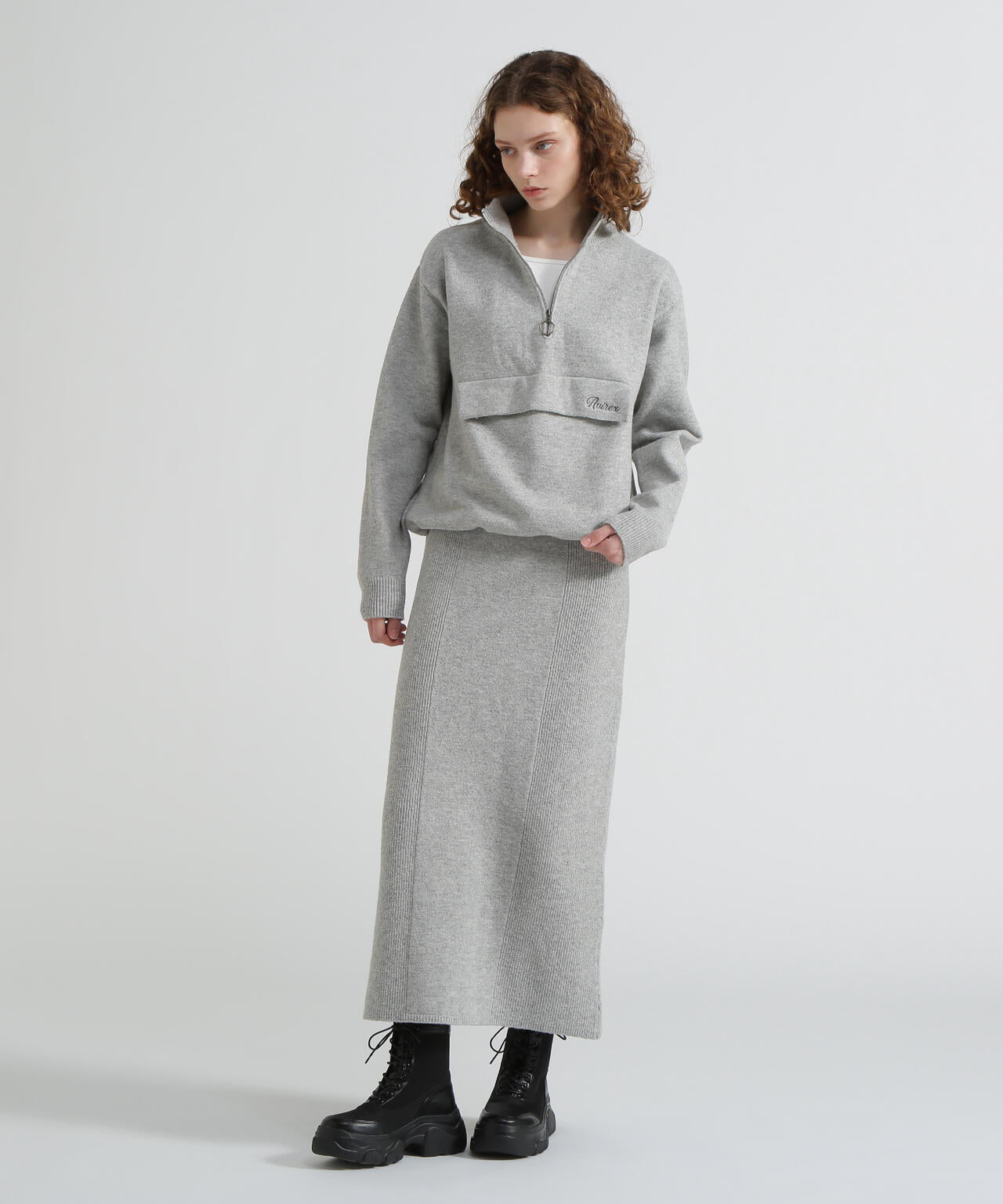 《直営店限定》SHAGGY STAND PULLOVER KNIT/シャギーニット