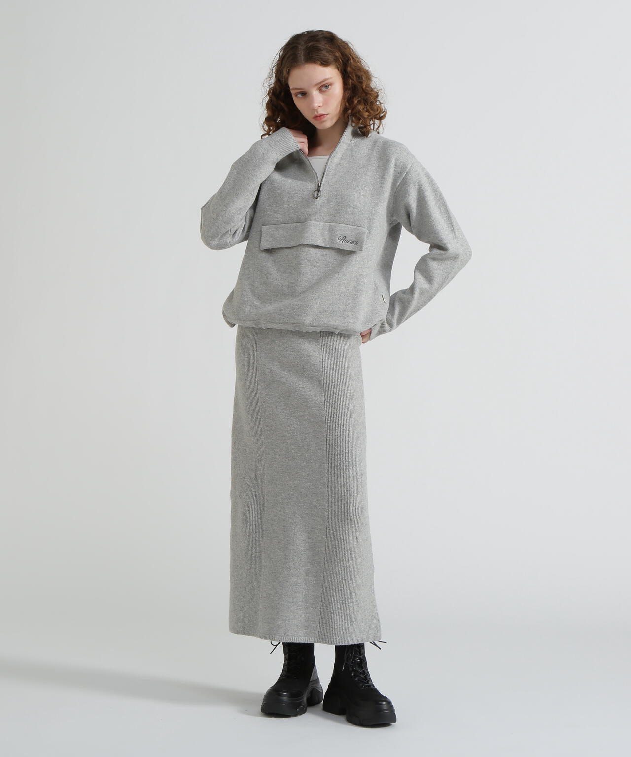 《直営店限定》SHAGGY STAND PULLOVER KNIT/シャギーニット