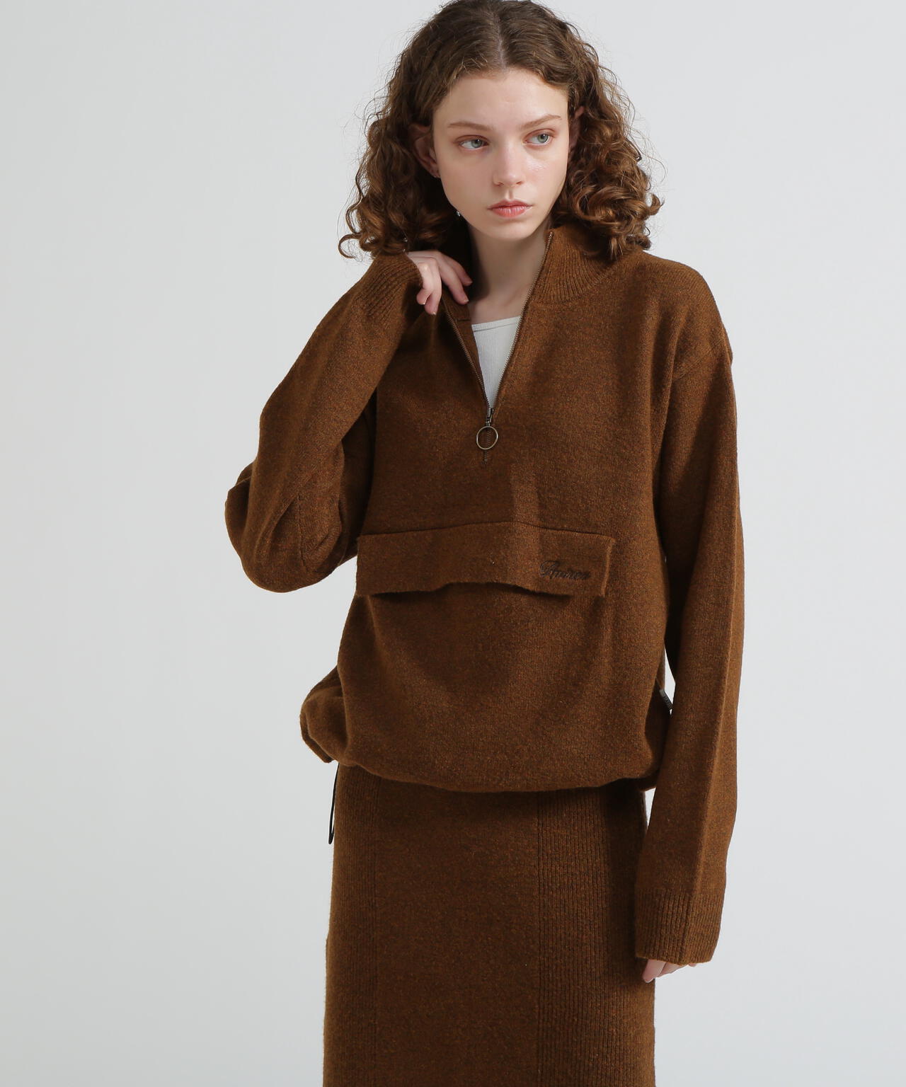 《直営店限定》SHAGGY STAND PULLOVER KNIT/シャギーニット