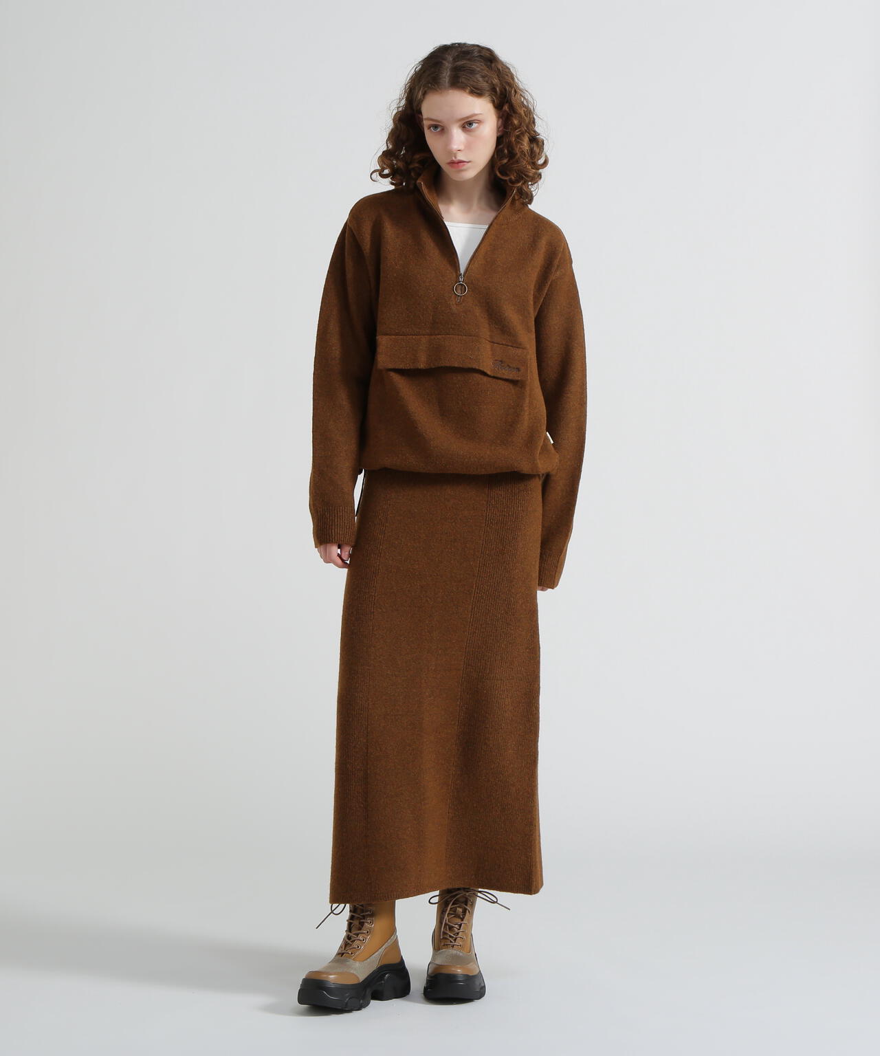 《直営店限定》SHAGGY STAND PULLOVER KNIT/シャギーニット