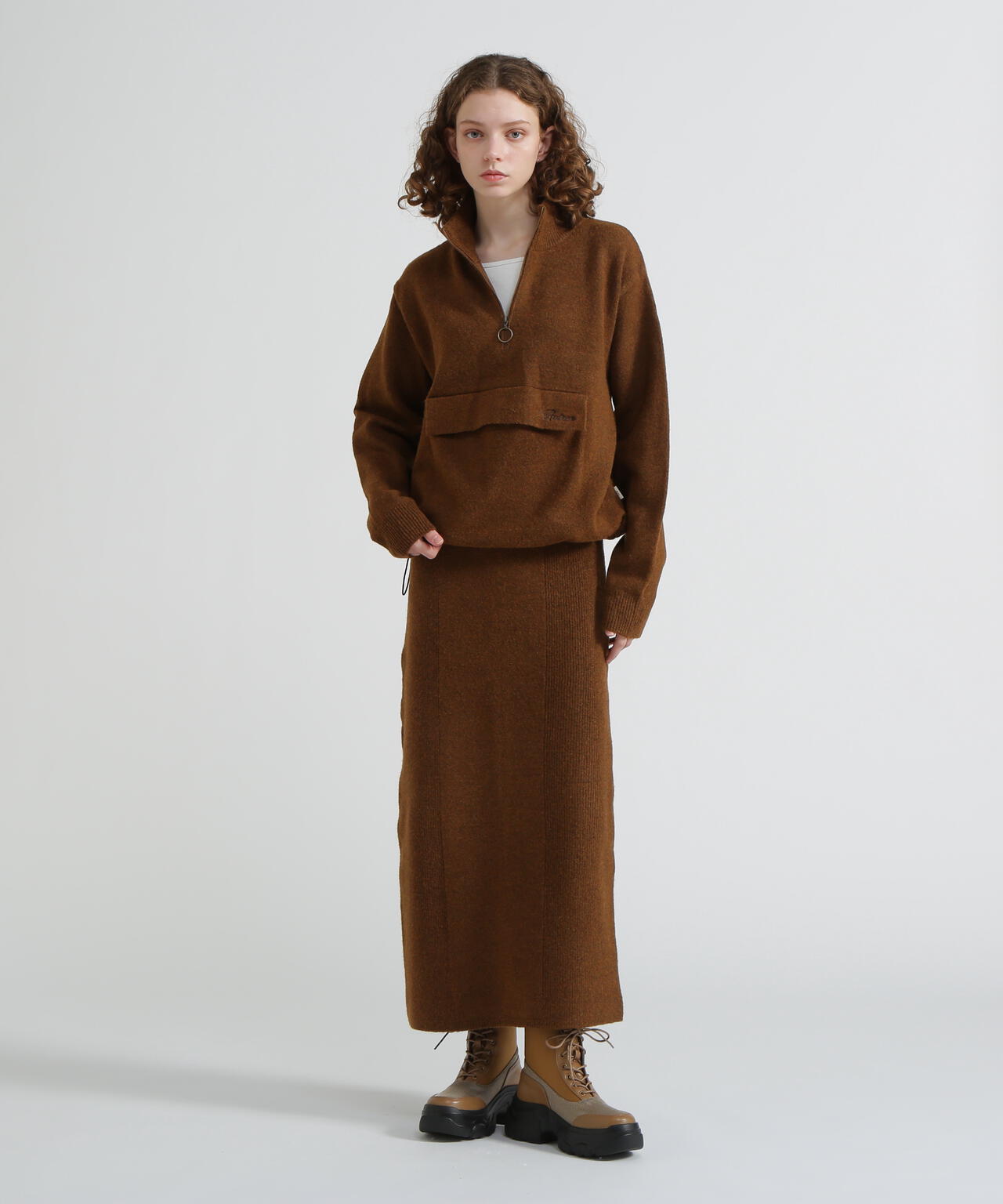 《直営店限定》SHAGGY STAND PULLOVER KNIT/シャギーニット